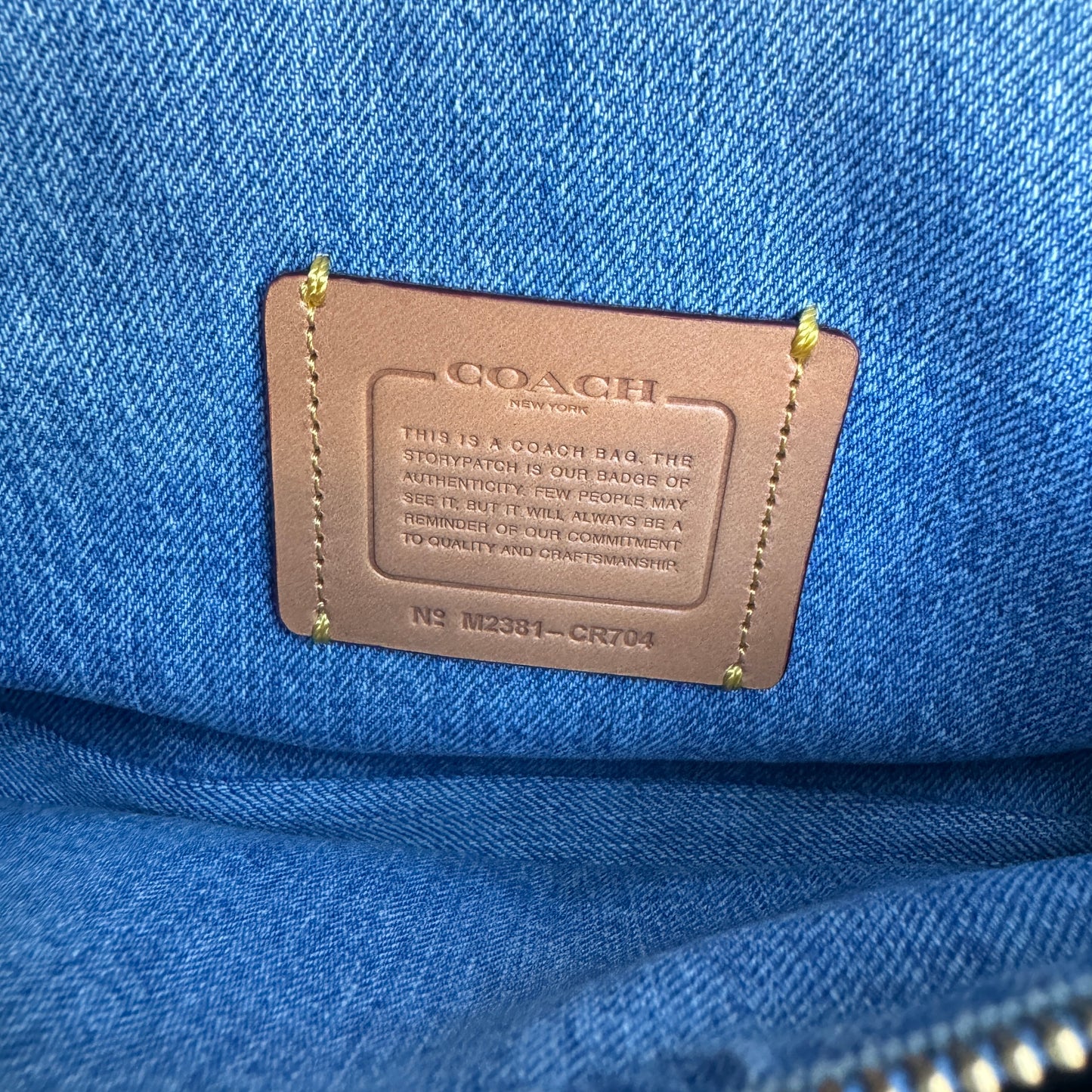 Coach Quilted Denim Tabby 26 Shoulder Bag