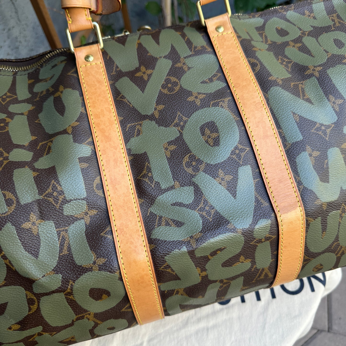 Louis Vuitton Limited Edition Monogram Graffiti 50 Keepall Duffel