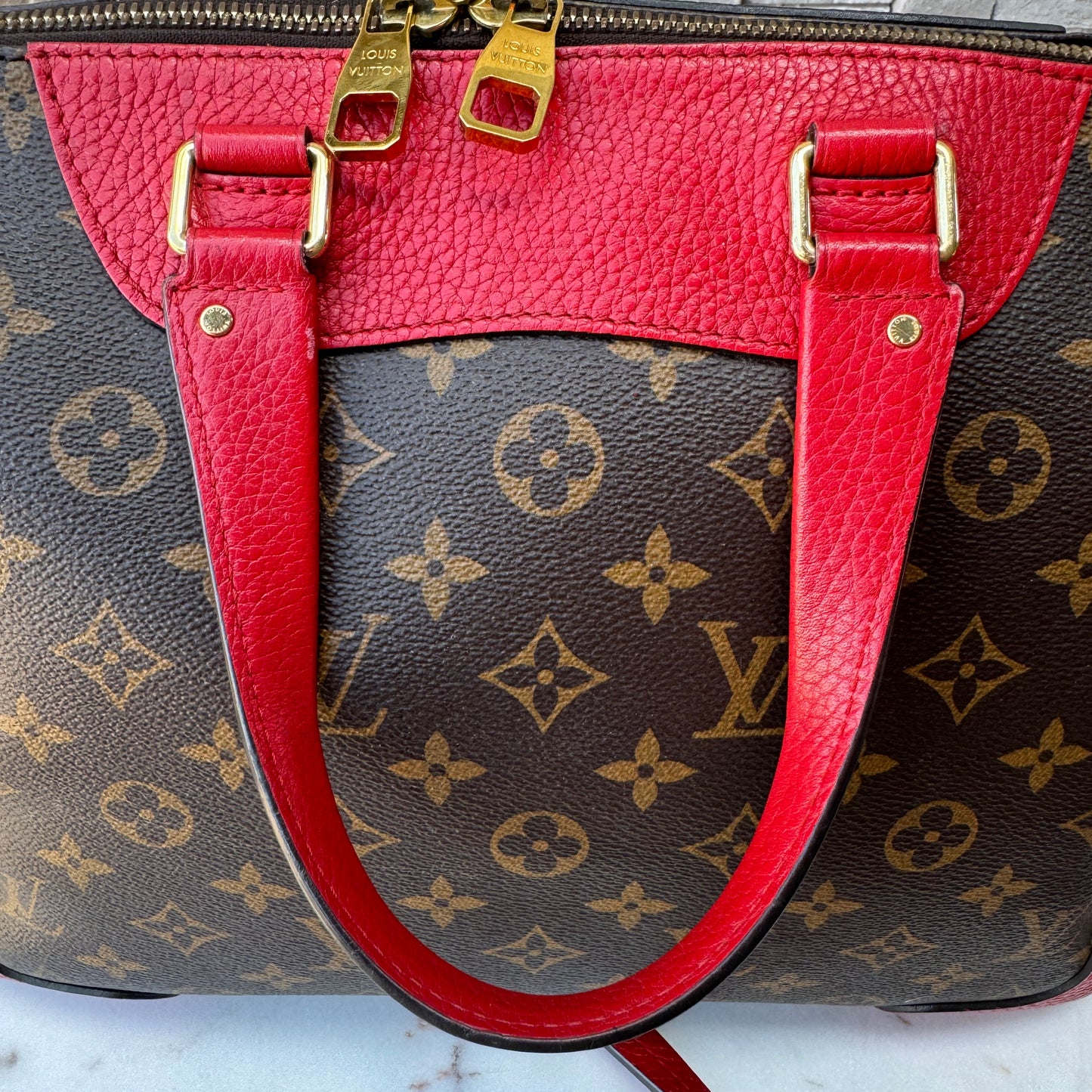 Louis Vuitton Leather and Monogram Canvas Retiro NM