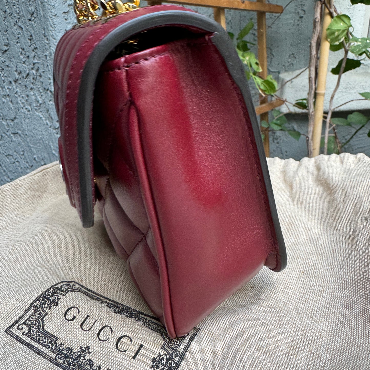 Gucci Deco Mini Flap Leather Crossbody