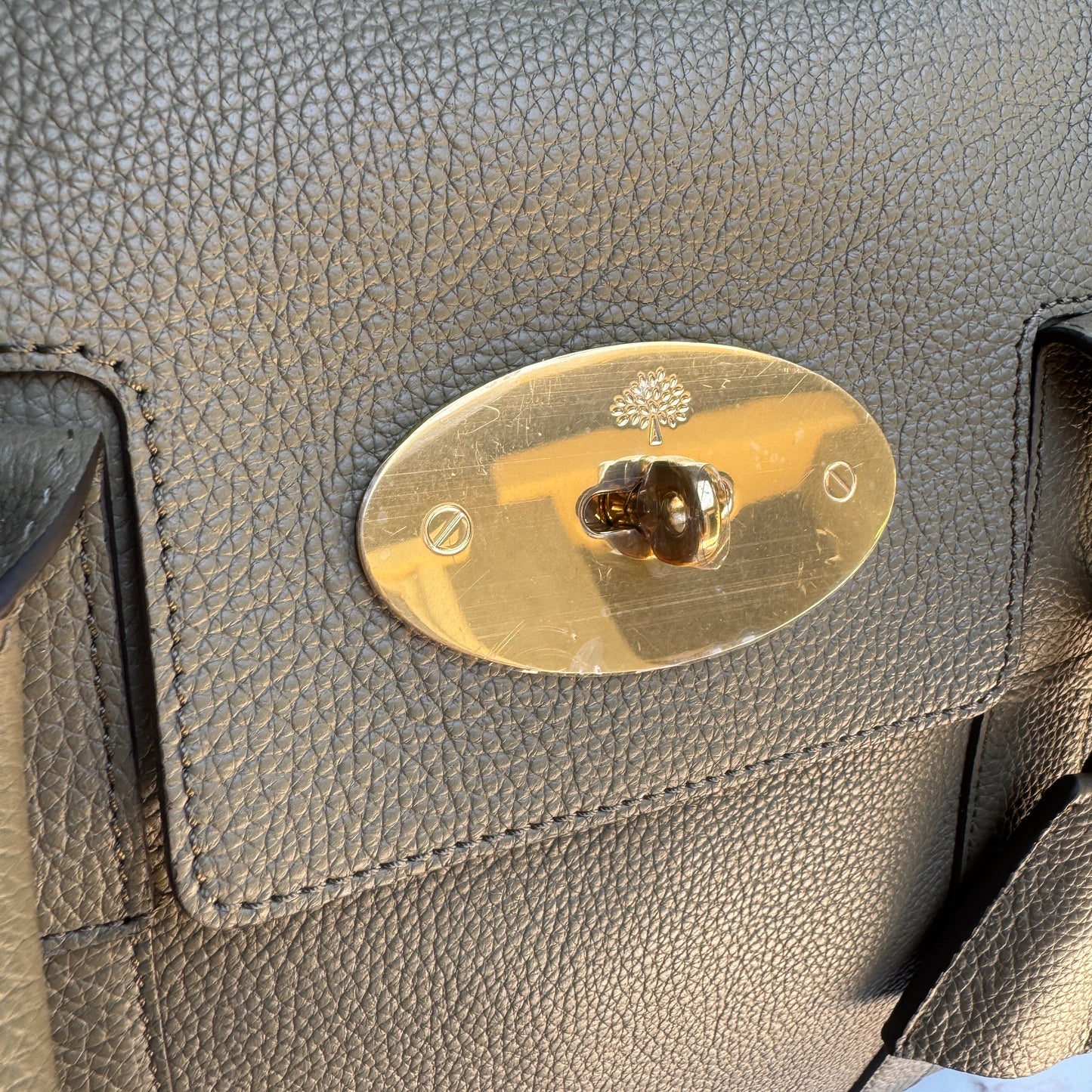 Mulberry Bayswater Grained Leather Satchel