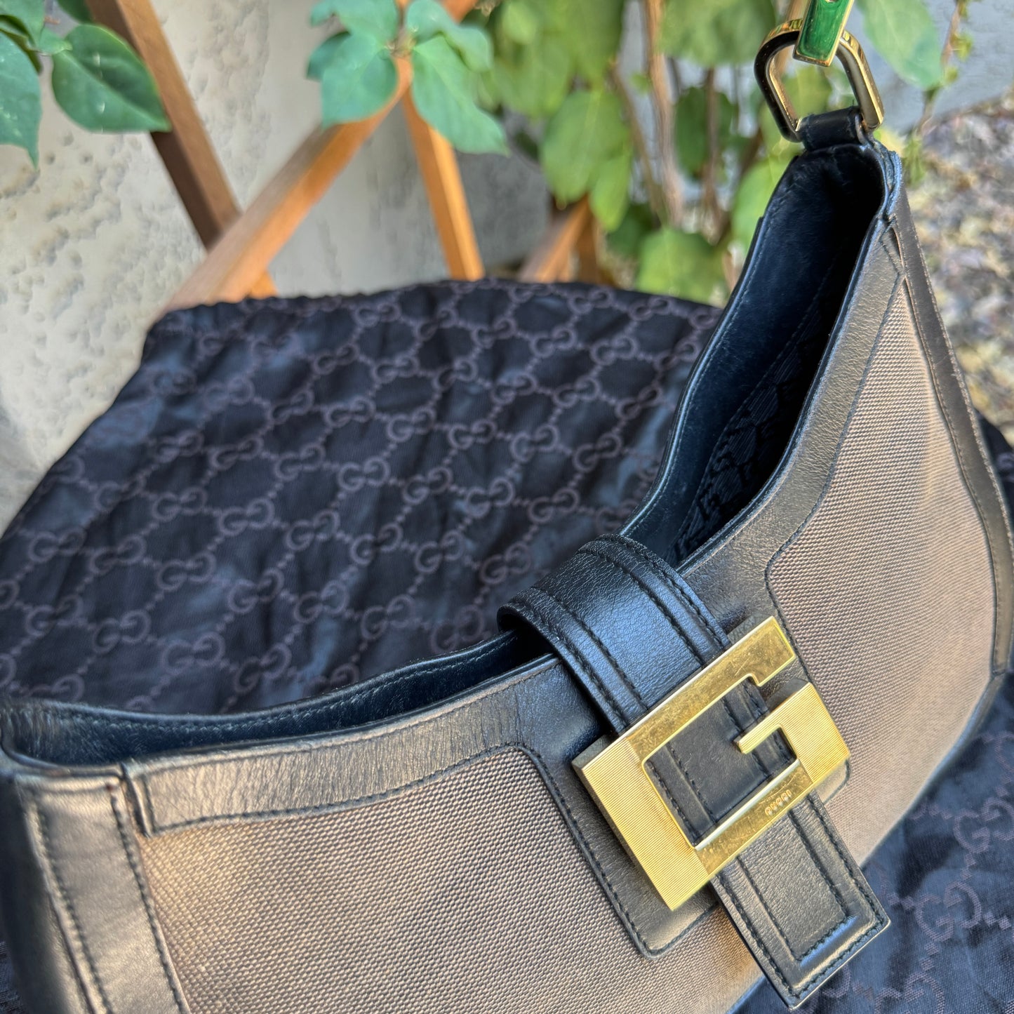 Gucci Vintage G Square Logo Shoulder Bag