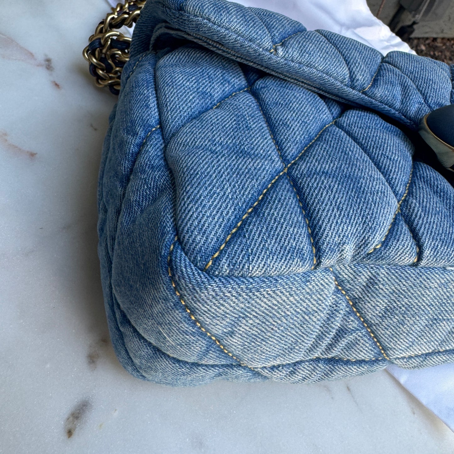 Coach Quilted Denim Tabby 26 Shoulder Bag