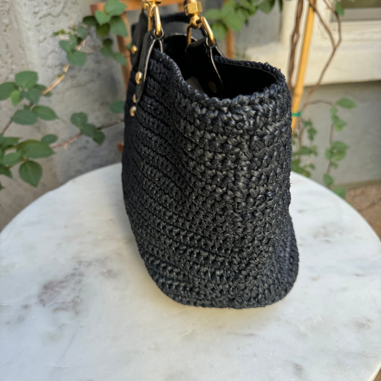 Chanel Raffia Chain Tote