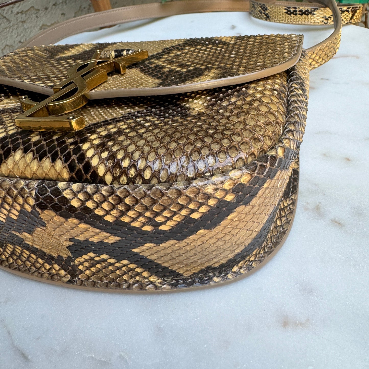 Saint Laurent Kaia Python Crossbody