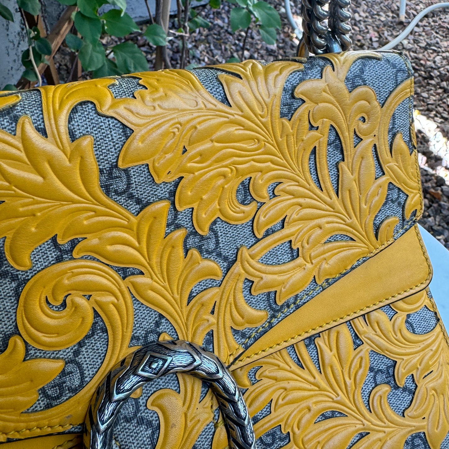 Gucci GG Supreme Arabesque Medium Dionysus Shoulder Bag