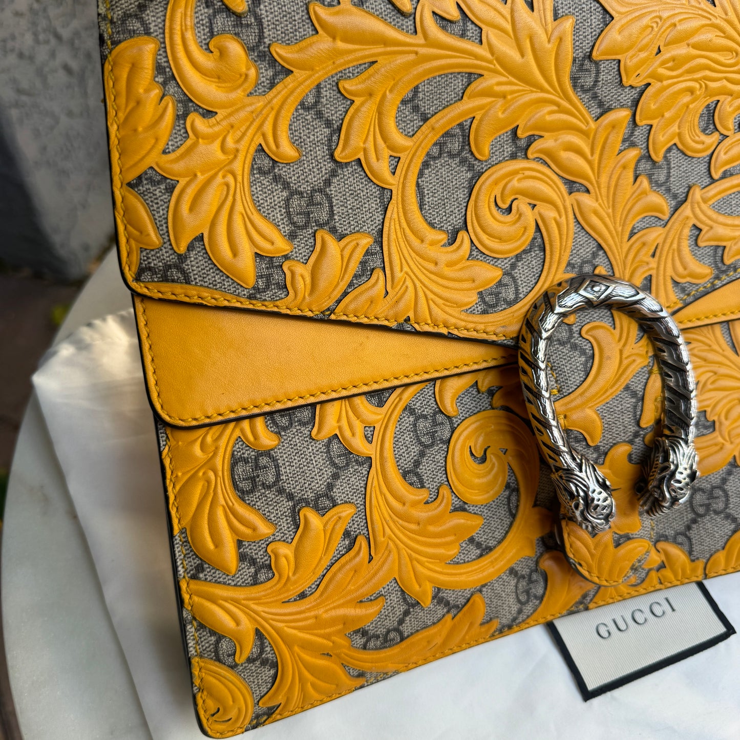 Gucci GG Supreme Arabesque Medium Dionysus Shoulder Bag