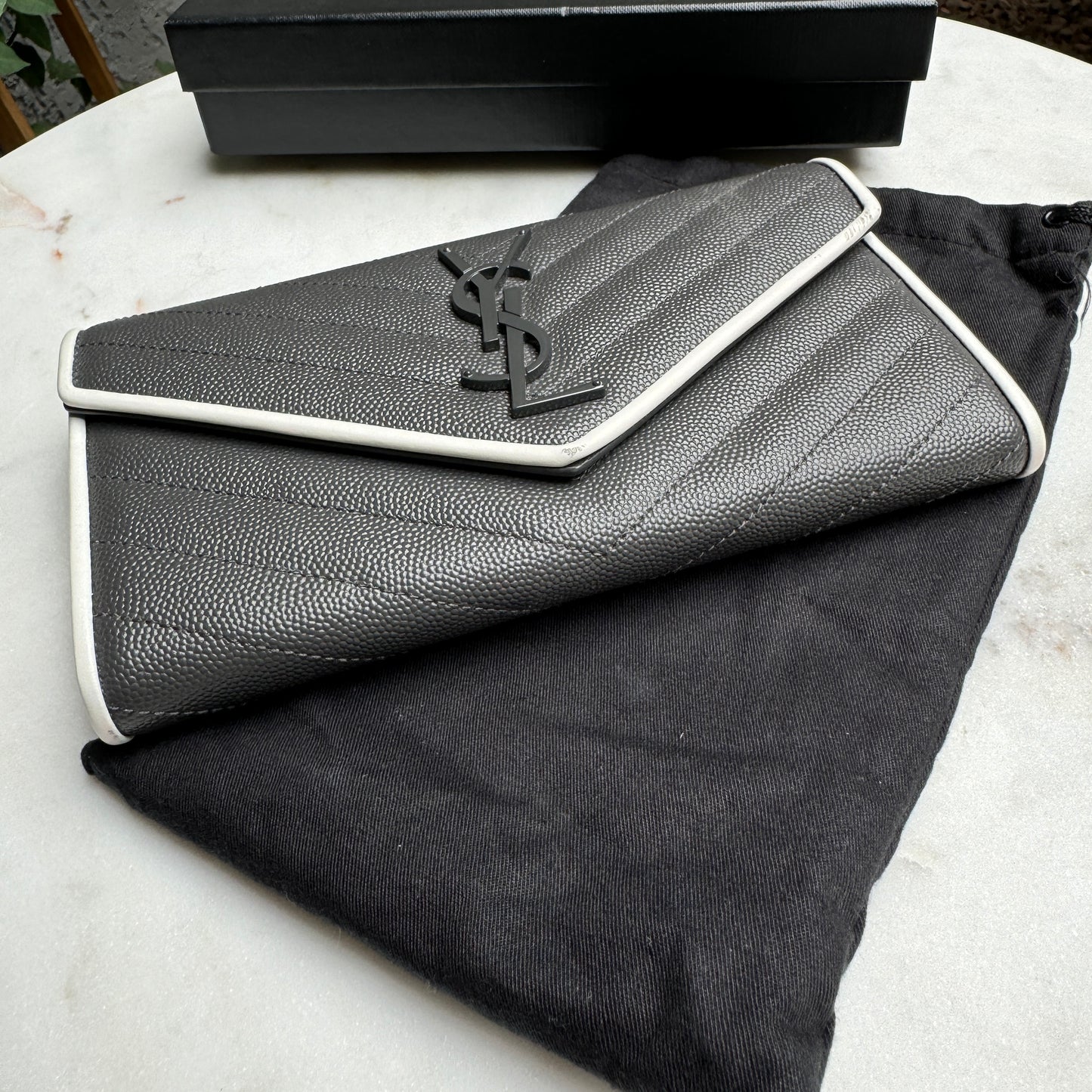Saint Laurent Large Envelope Bicolor Wallet