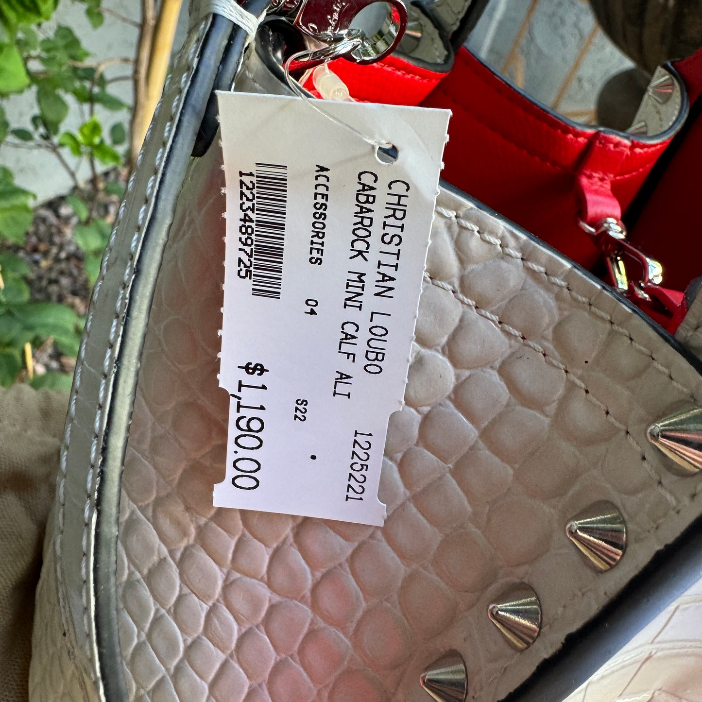 Christian Louboutin Mini Cabarock Embossed Croc Crossbody