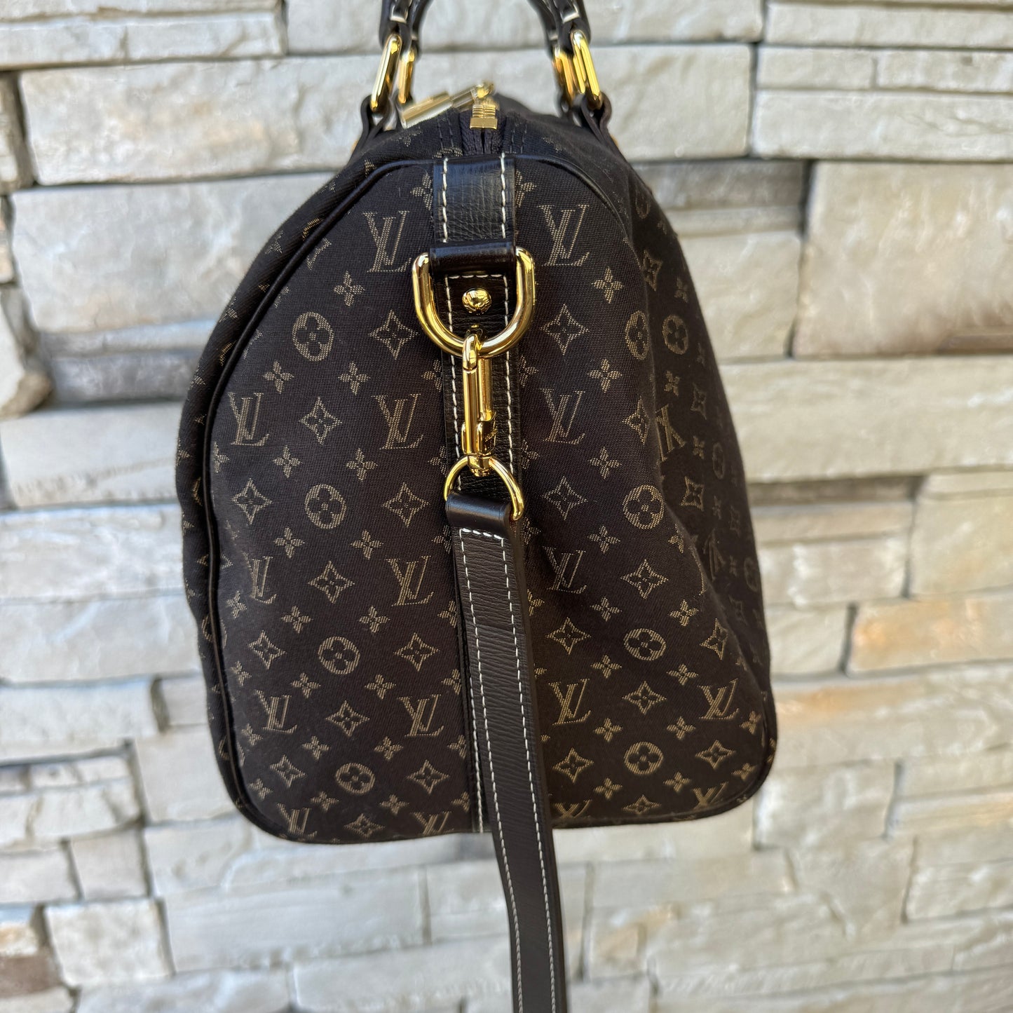 Louis Vuitton Monogram Mini Lin Speedy Bandouliere 30