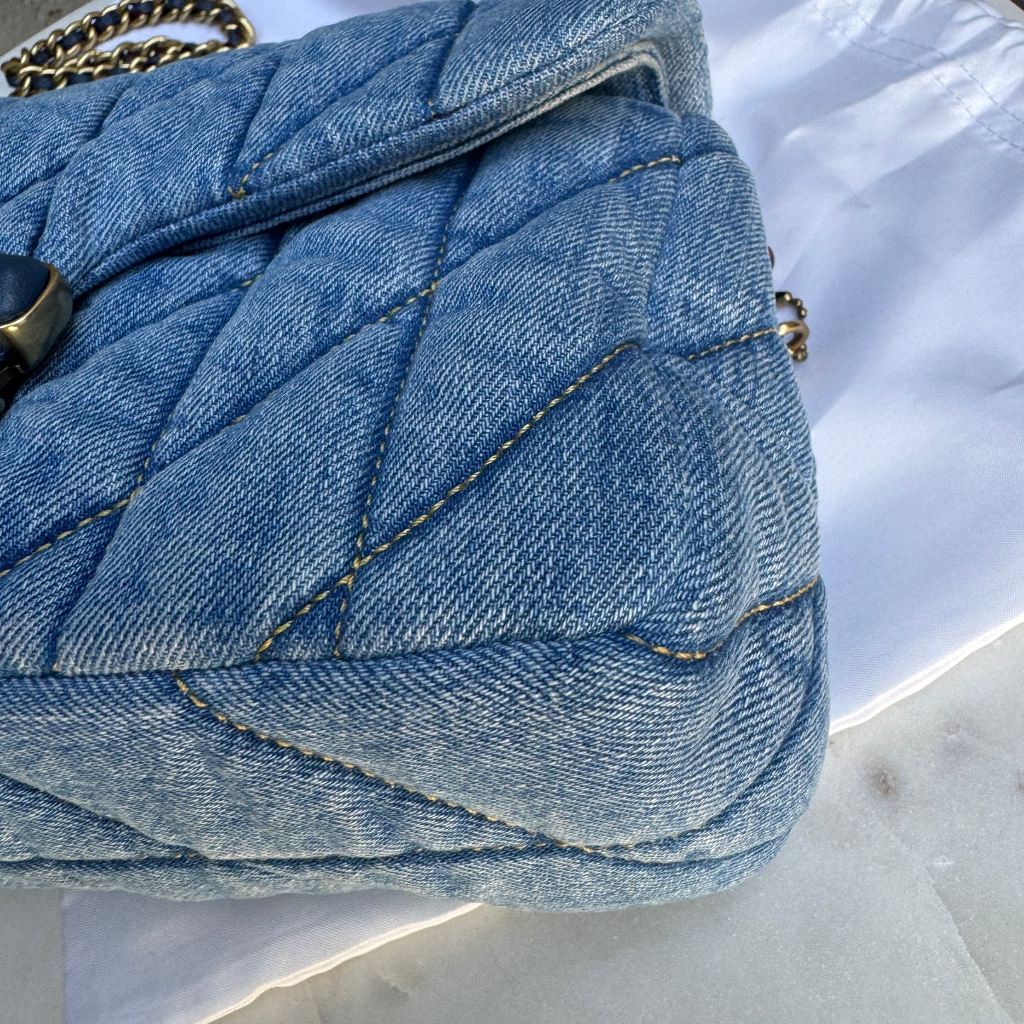 Coach Quilted Denim Tabby 26 Shoulder Bag
