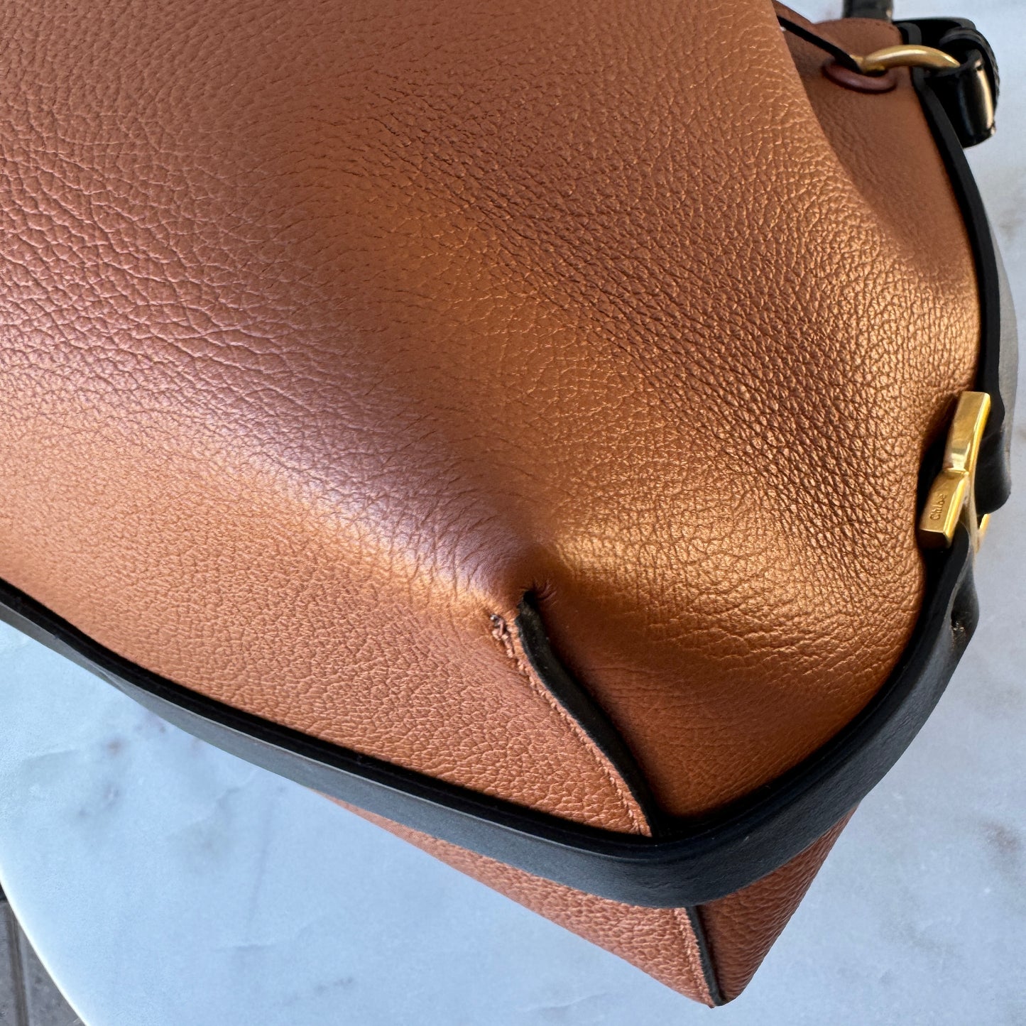 Chloé Marcie Leather Bucket Bag