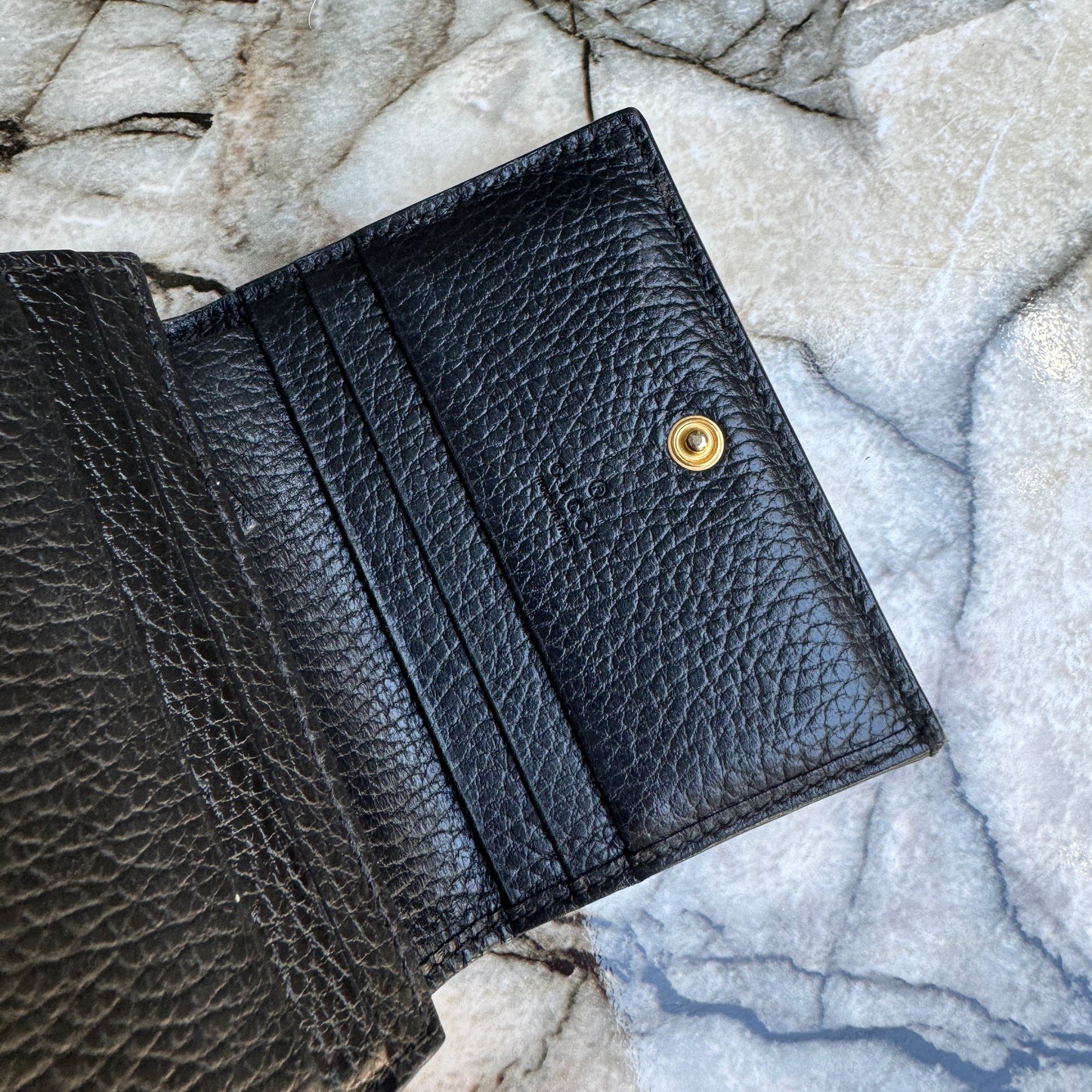 Gucci GG Marmont Bi-Color Card Case Wallet