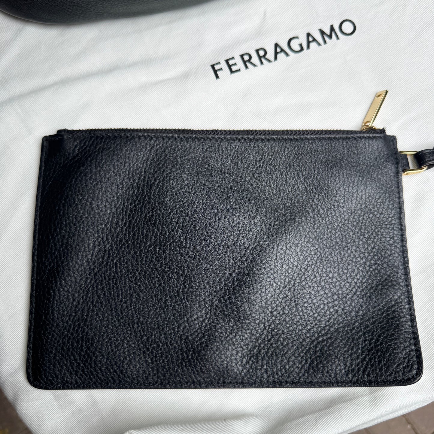 Ferragamo Archive Gancio Leather Hobo