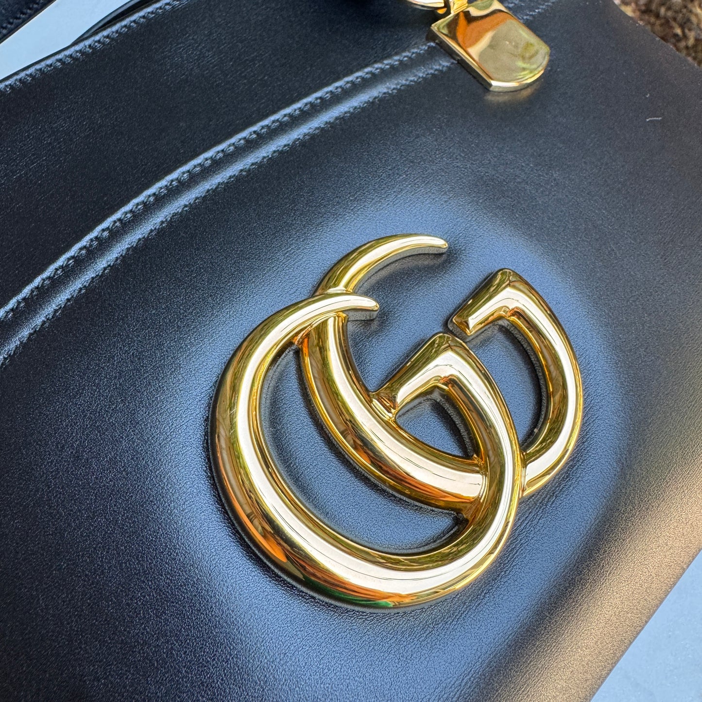 Gucci Arli Leather GG Shoulder Bag