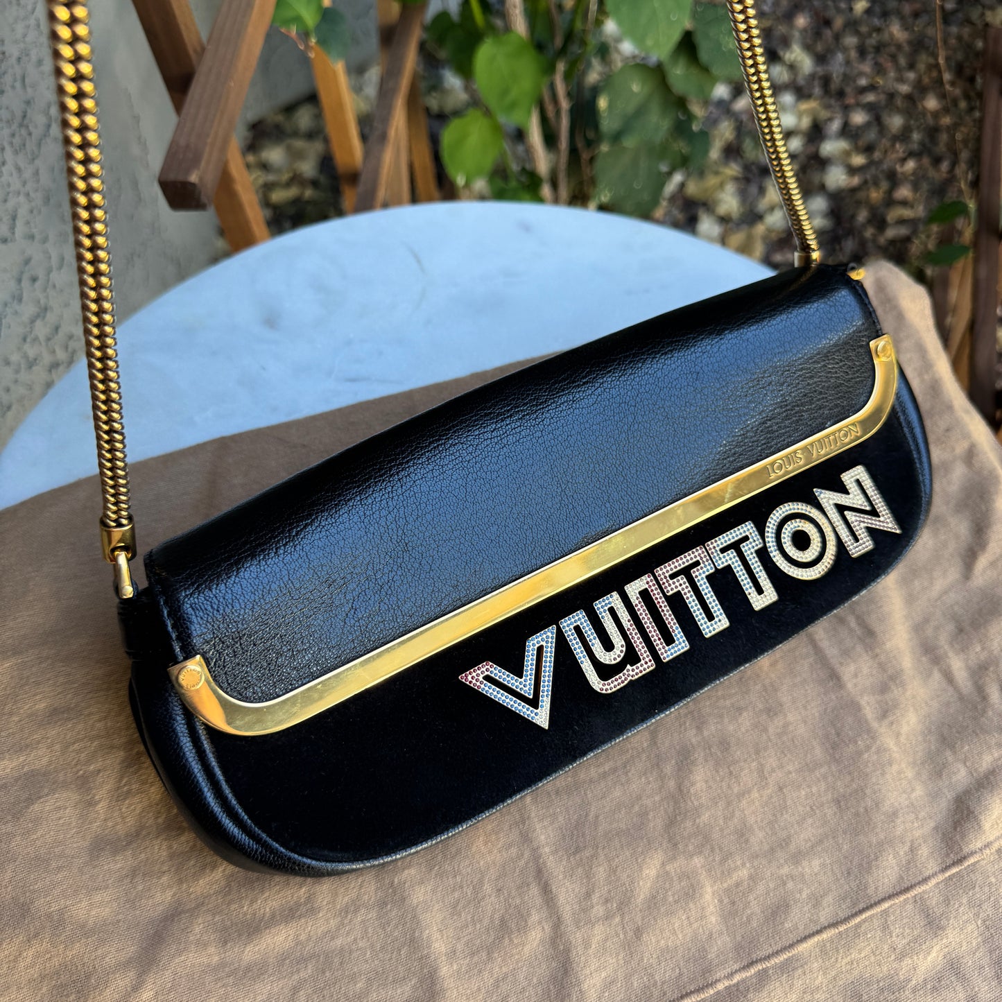 Louis Vuitton Avant Garde Leather Pochette Shoulder Bag
