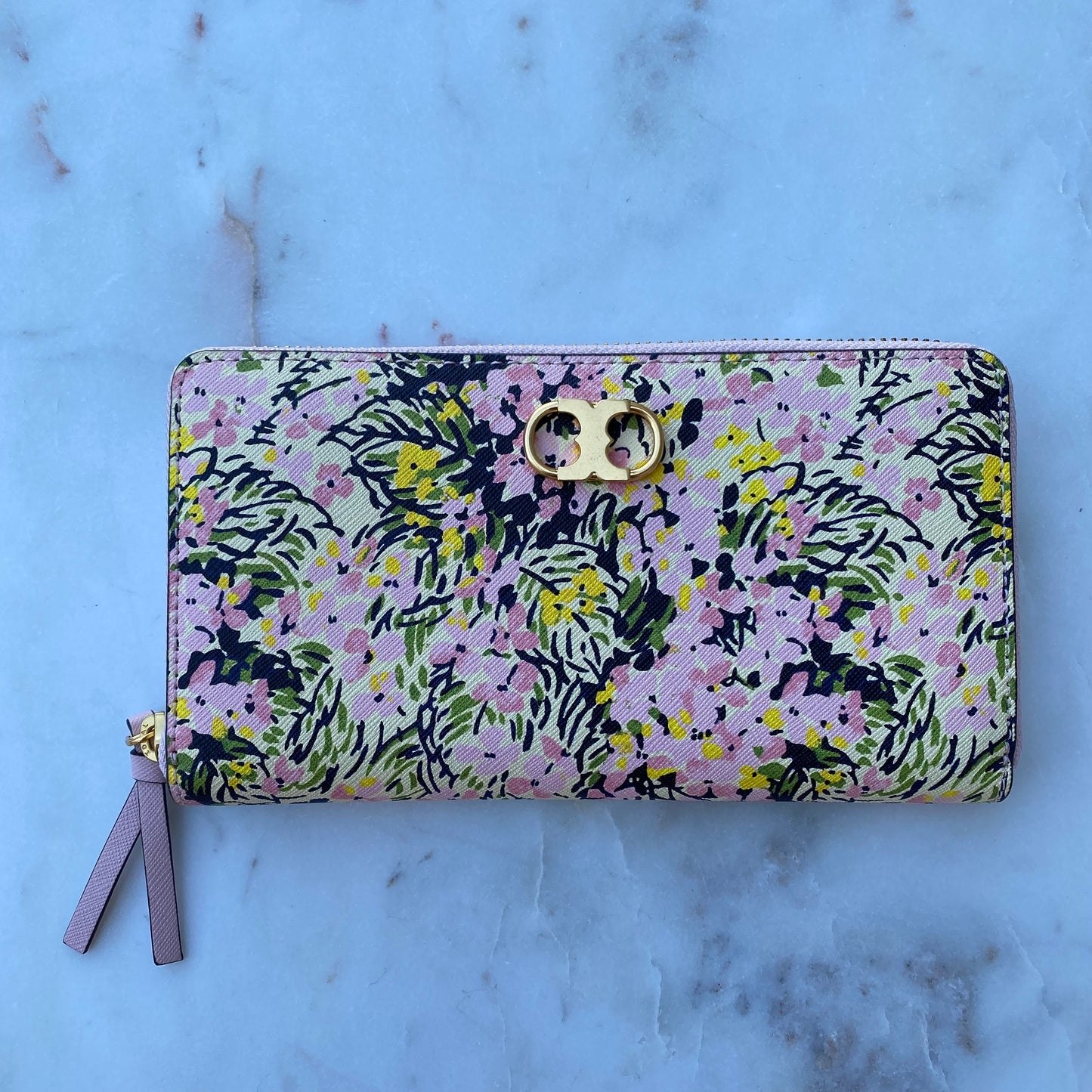 Tory Burch Gemini Link Leather Zip Continental Wallet