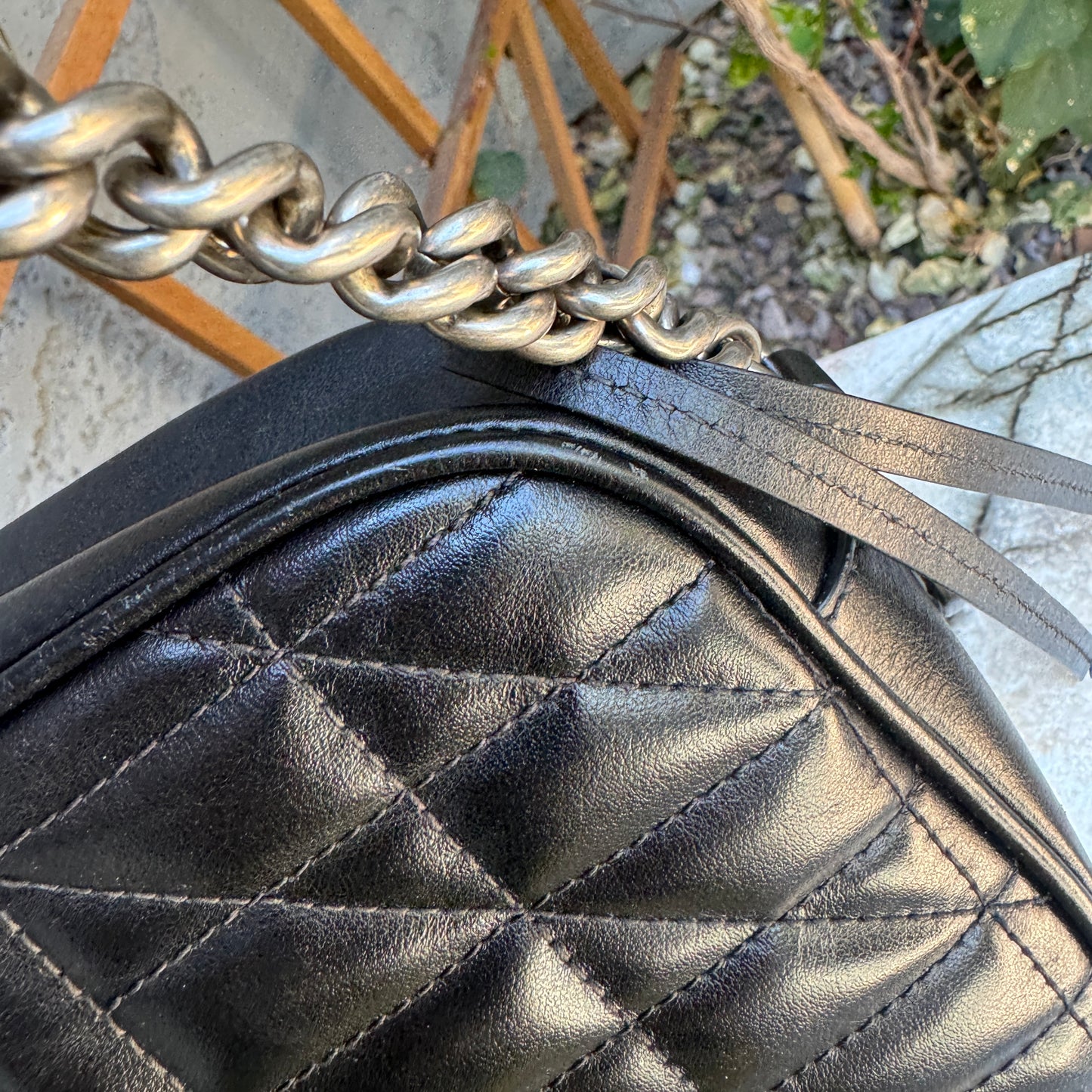 Gucci Calfskin Matelasse Aria Small GG Marmont Chain Shoulder Bag