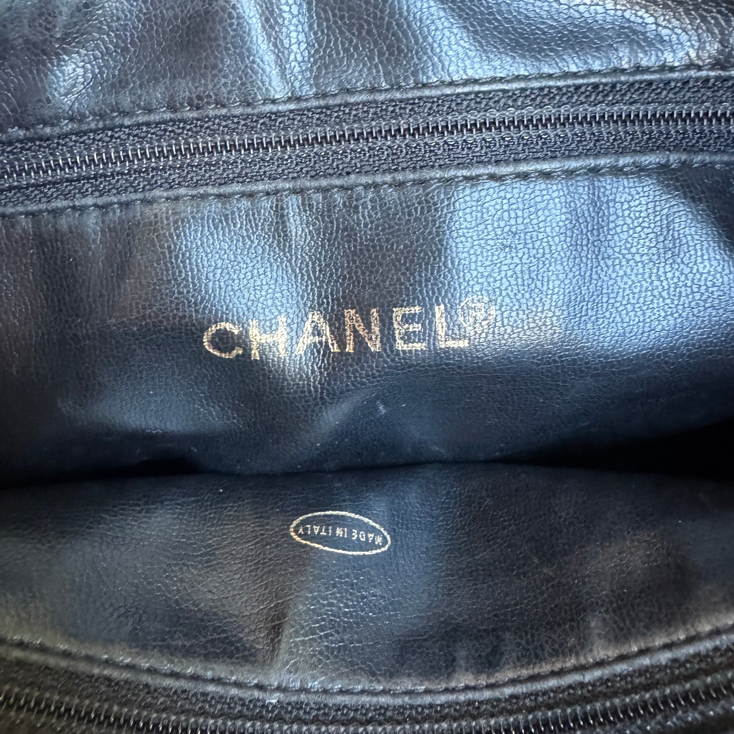 Chanel Caviar Leather Vintage CC Pocket Shoulder Bag