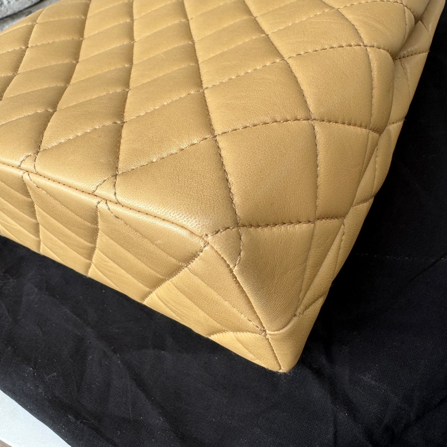 Chanel Vintage Quilted Lambskin and Resin Chain Shoulder Bag