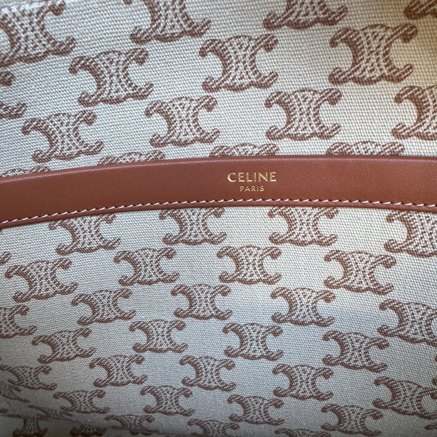 Celine Large Cabas Thais Triomphe Canvas Print Tote