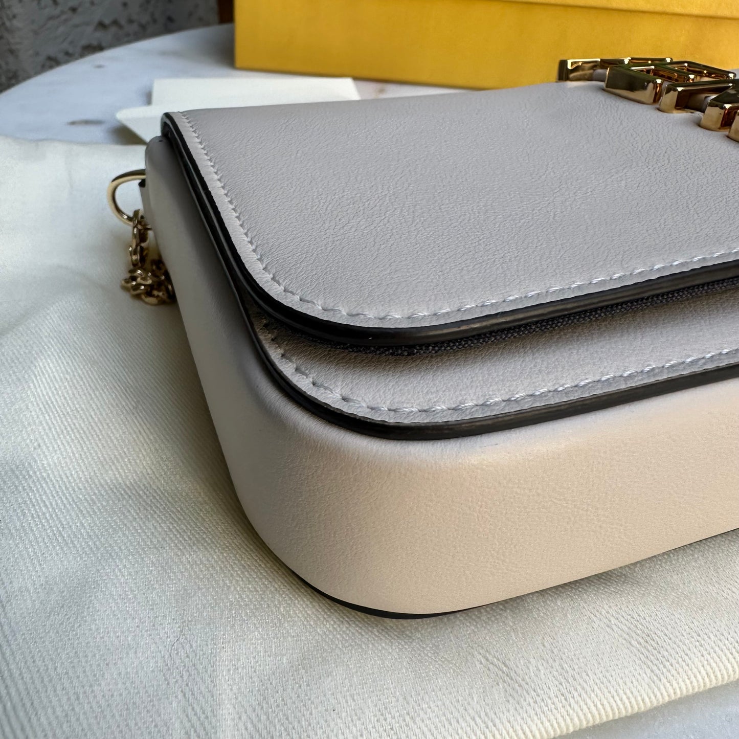 Fendi Fendigraphy Wallet On Chain Leather Crossbody