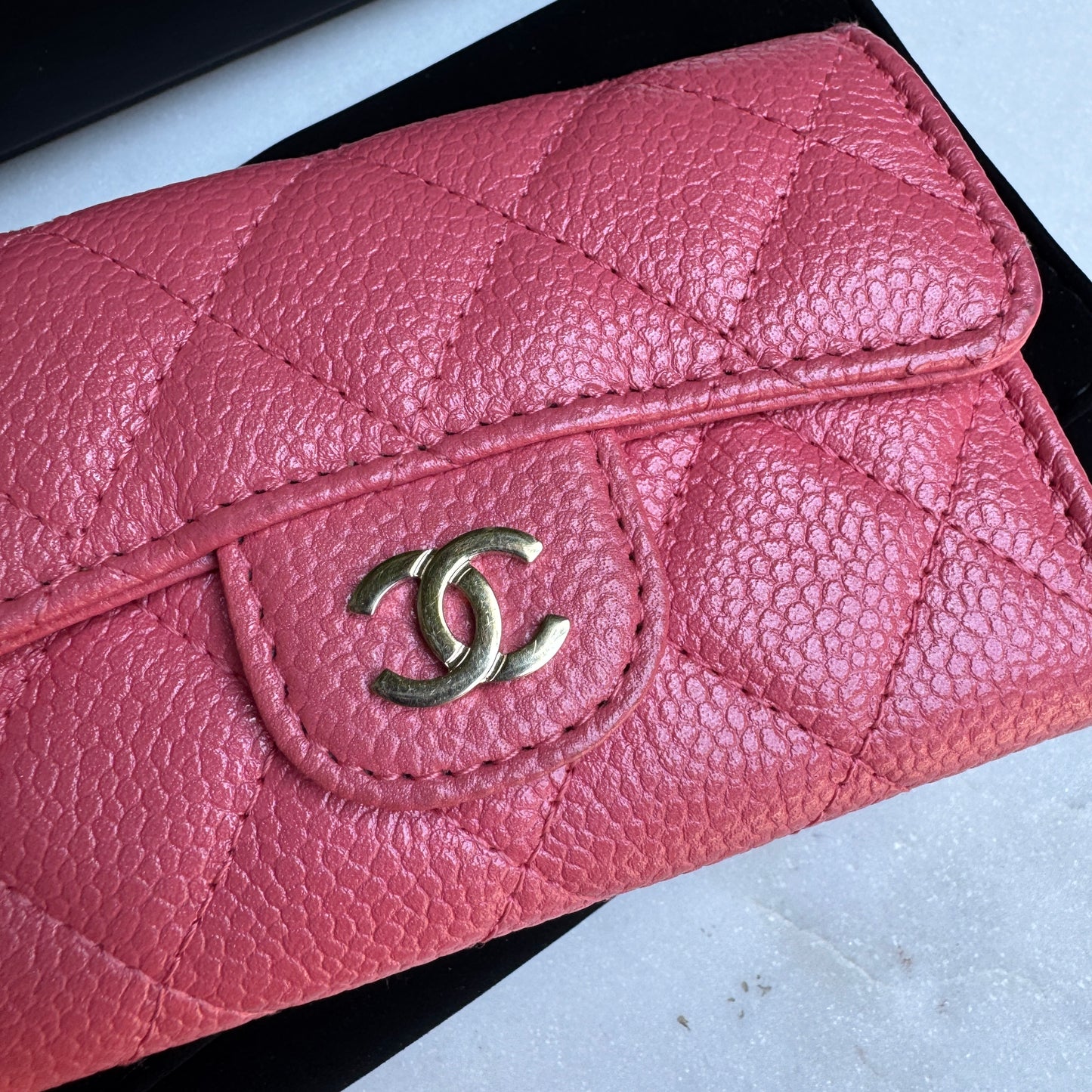 Chanel Caviar Classic Flap Card Holder Wallet