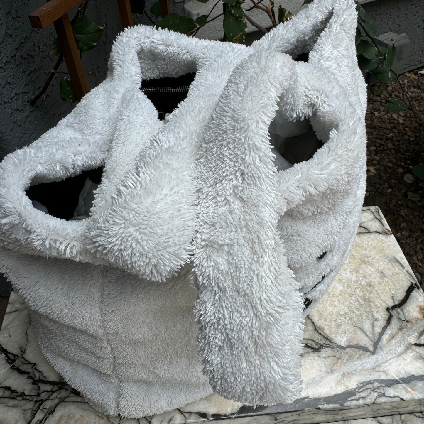 Prada Logo Terry Cloth Tote