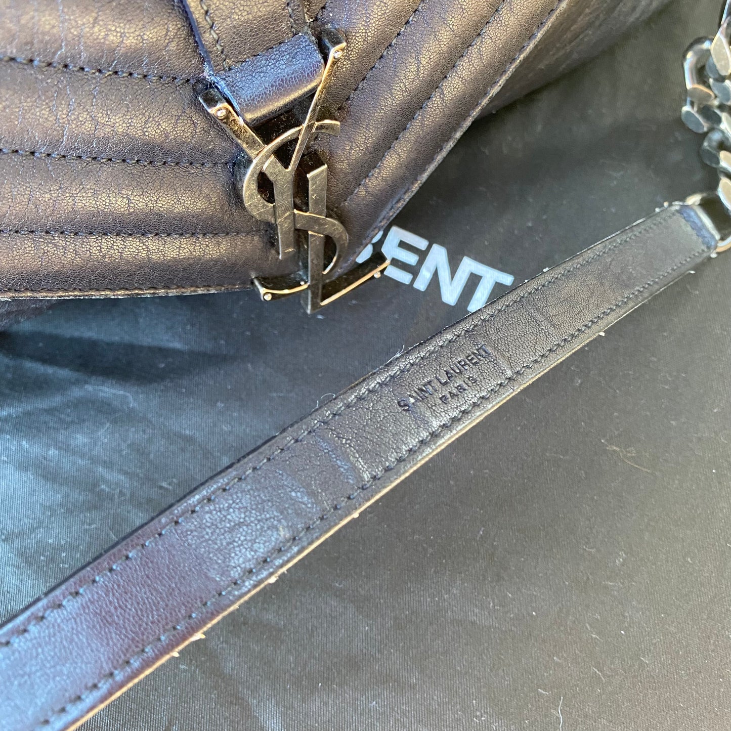 Saint Laurent Large Monogram Matelasse College Bag