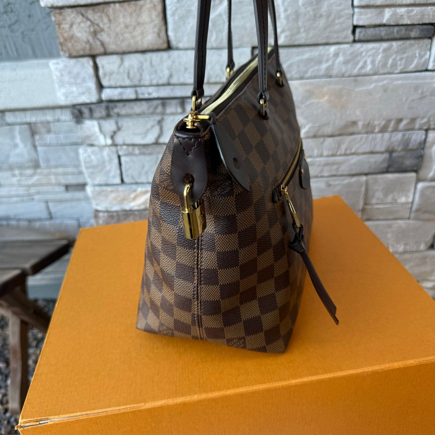 Louis Vuitton Iena PM Damier Ebene Tote