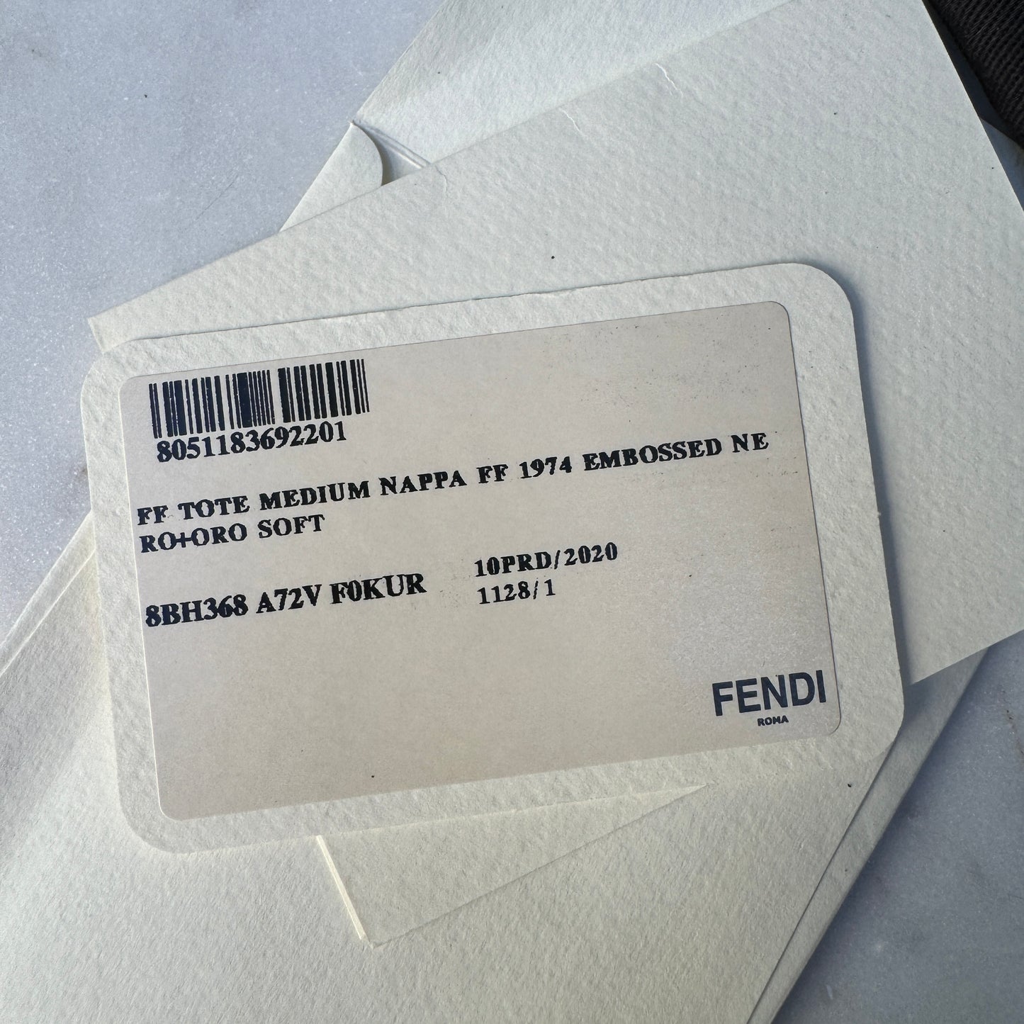 Fendi FF Embossed 1974 Leather Medium Tote