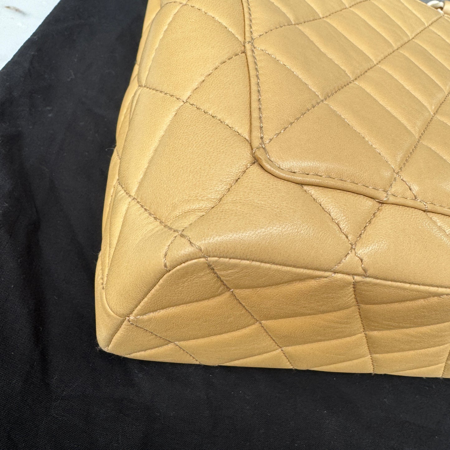 Chanel Vintage Quilted Lambskin and Resin Chain Shoulder Bag