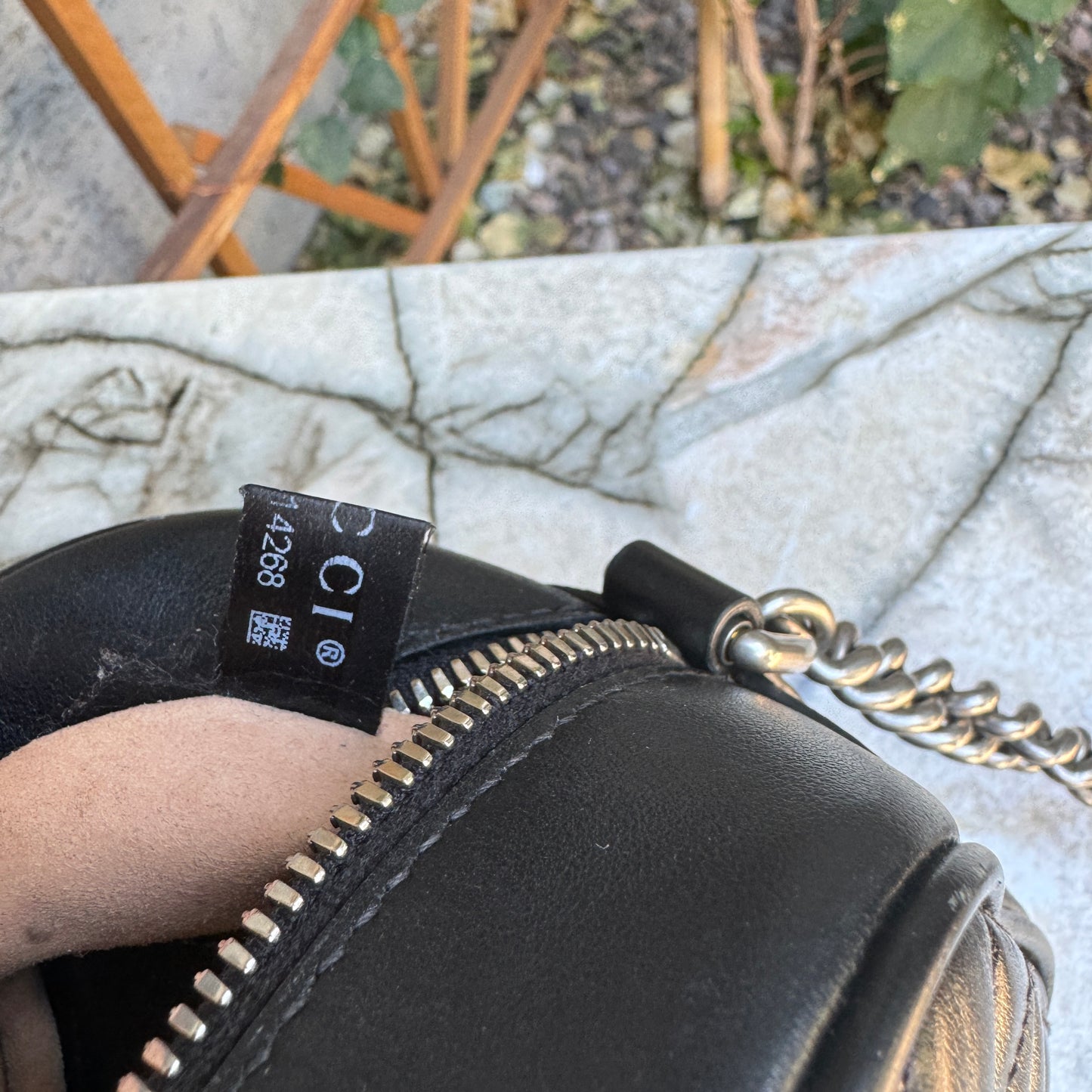 Gucci Calfskin Matelasse Aria Small GG Marmont Chain Shoulder Bag