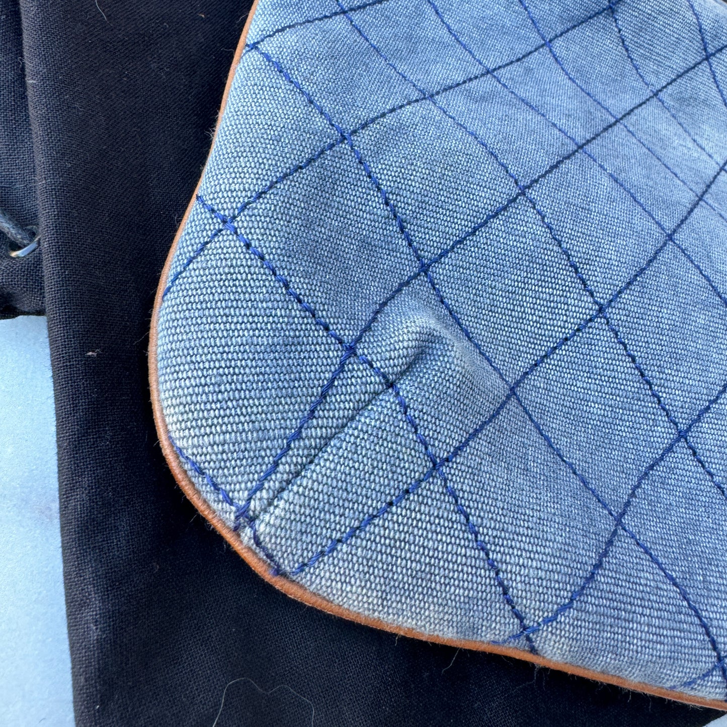 Chanel Denim and Leather 2 Way Clutch