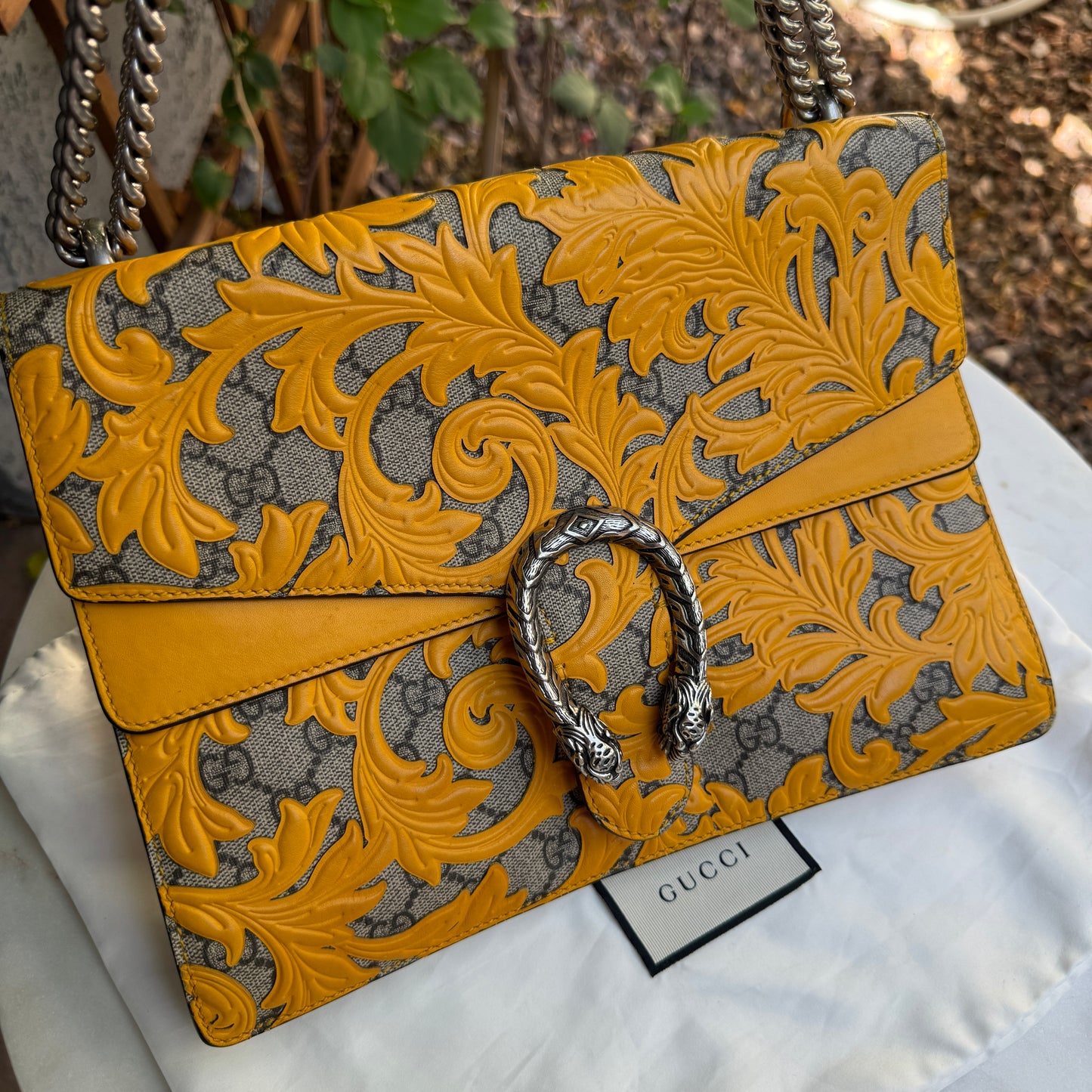 Gucci GG Supreme Arabesque Medium Dionysus Shoulder Bag