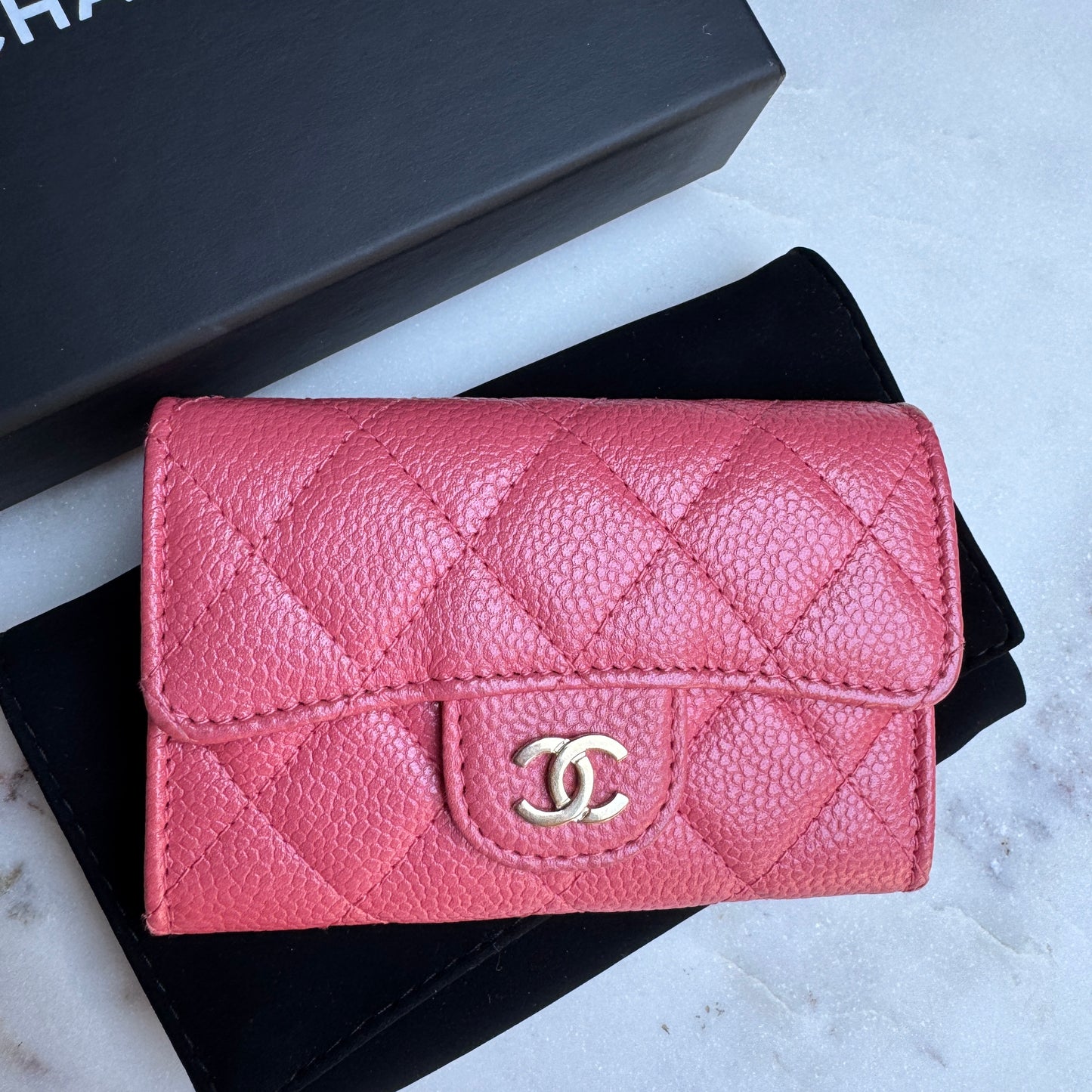 Chanel Caviar Classic Flap Card Holder Wallet