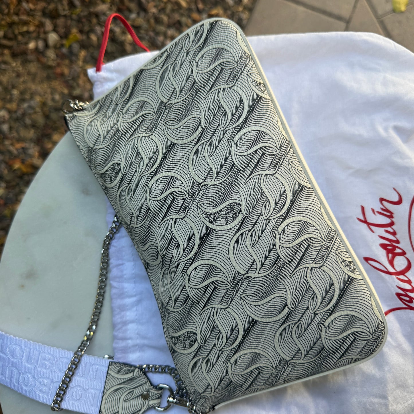 Christian Louboutin Loubila Hybrid Monogram Pouch Crossbody