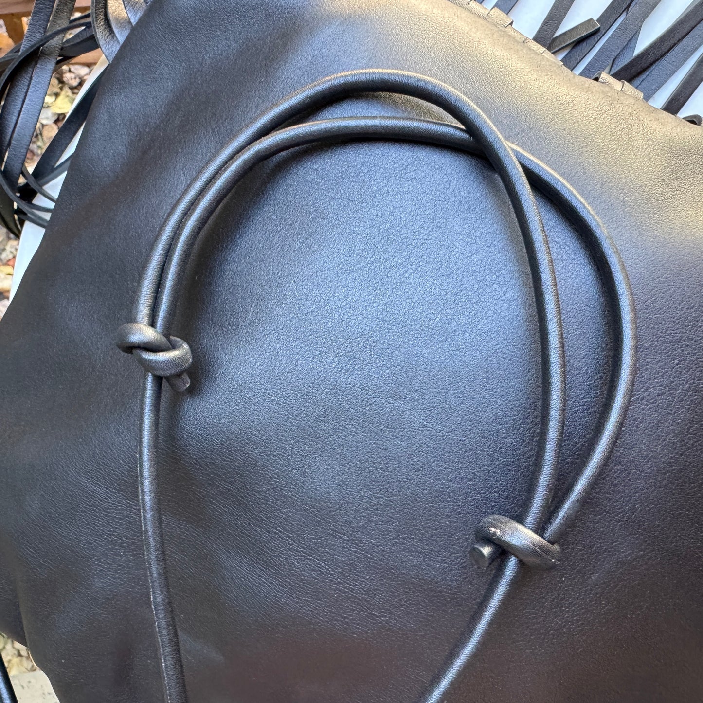 Bottega Veneta The Fringe Pouch Leather Shoulder Bag