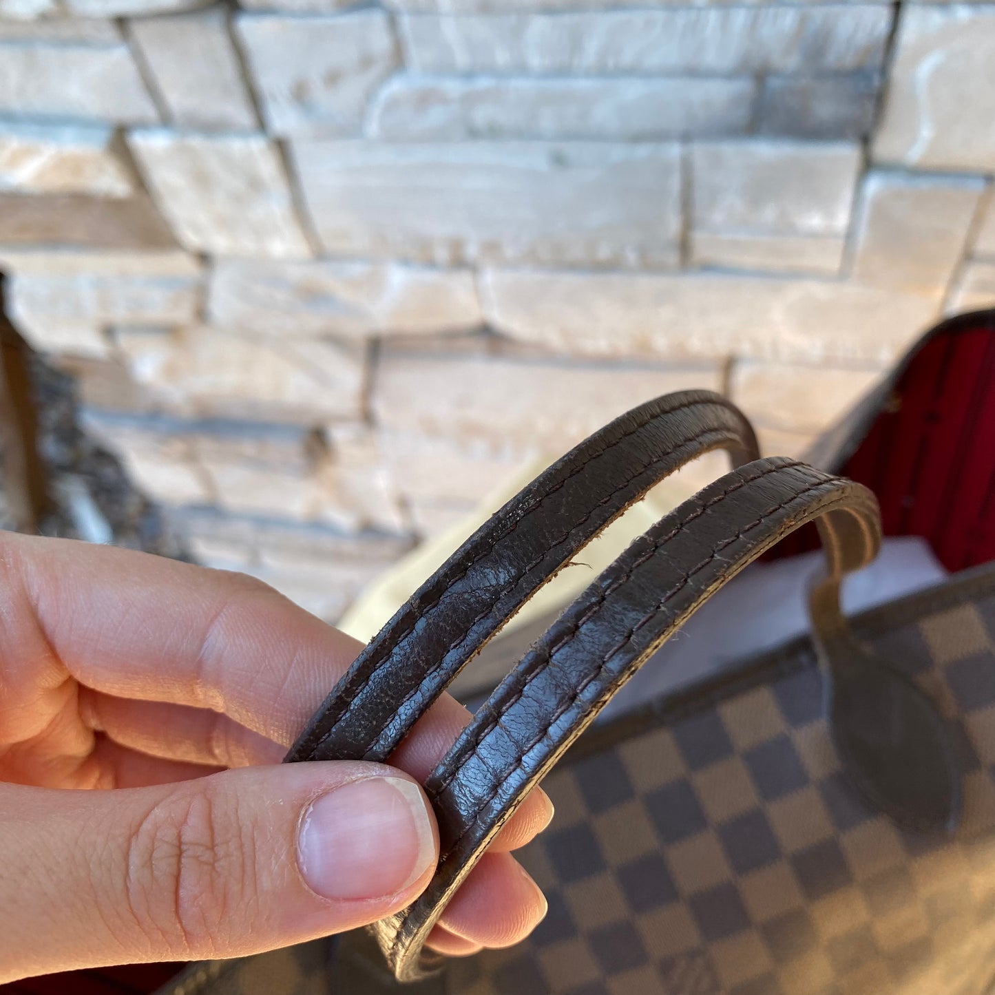 Louis Vuitton Damier Ebene Neverfull MM Tote