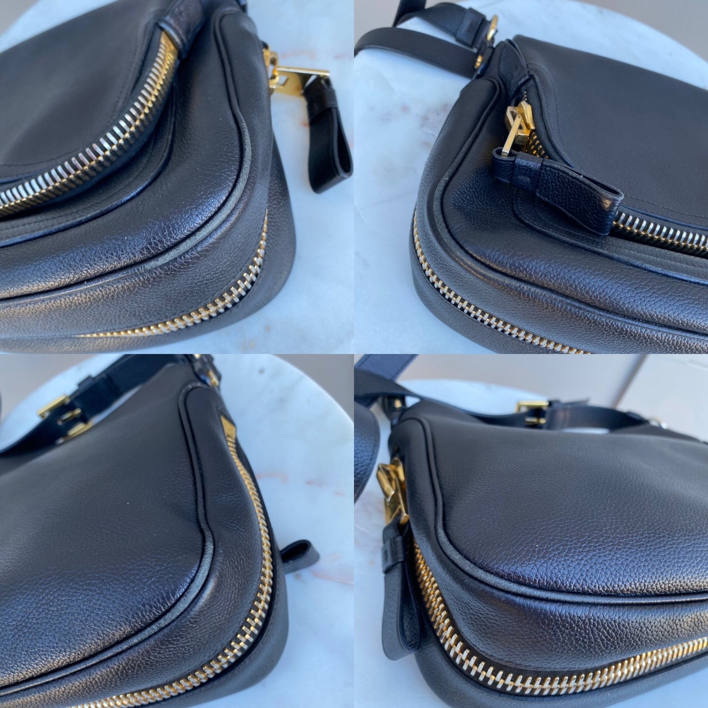 Tom Ford Pebbled Leather Jennifer Crossbody