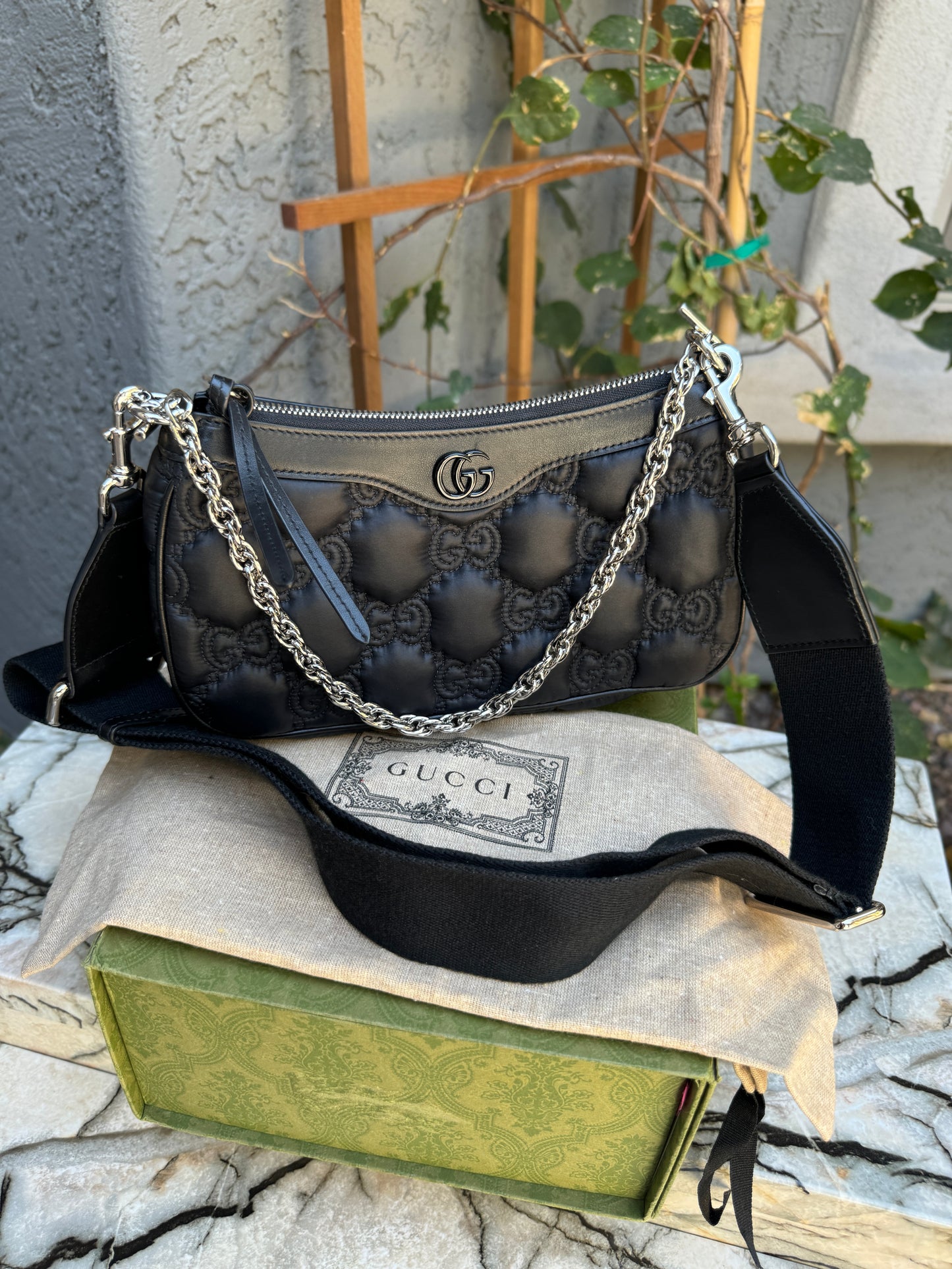 Gucci Matelasse Nylon GG Quilted Crossbody