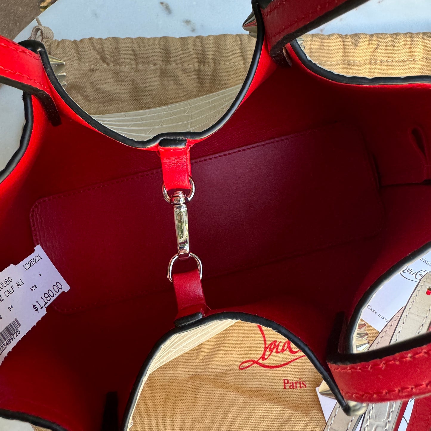Christian Louboutin Mini Cabarock Embossed Croc Crossbody