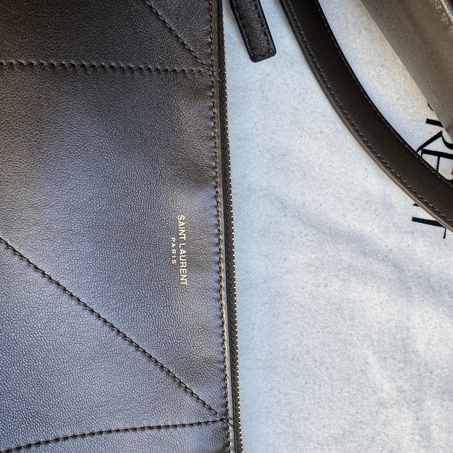 Saint Laurent Jamie Lambskin Leather Shopping Tote