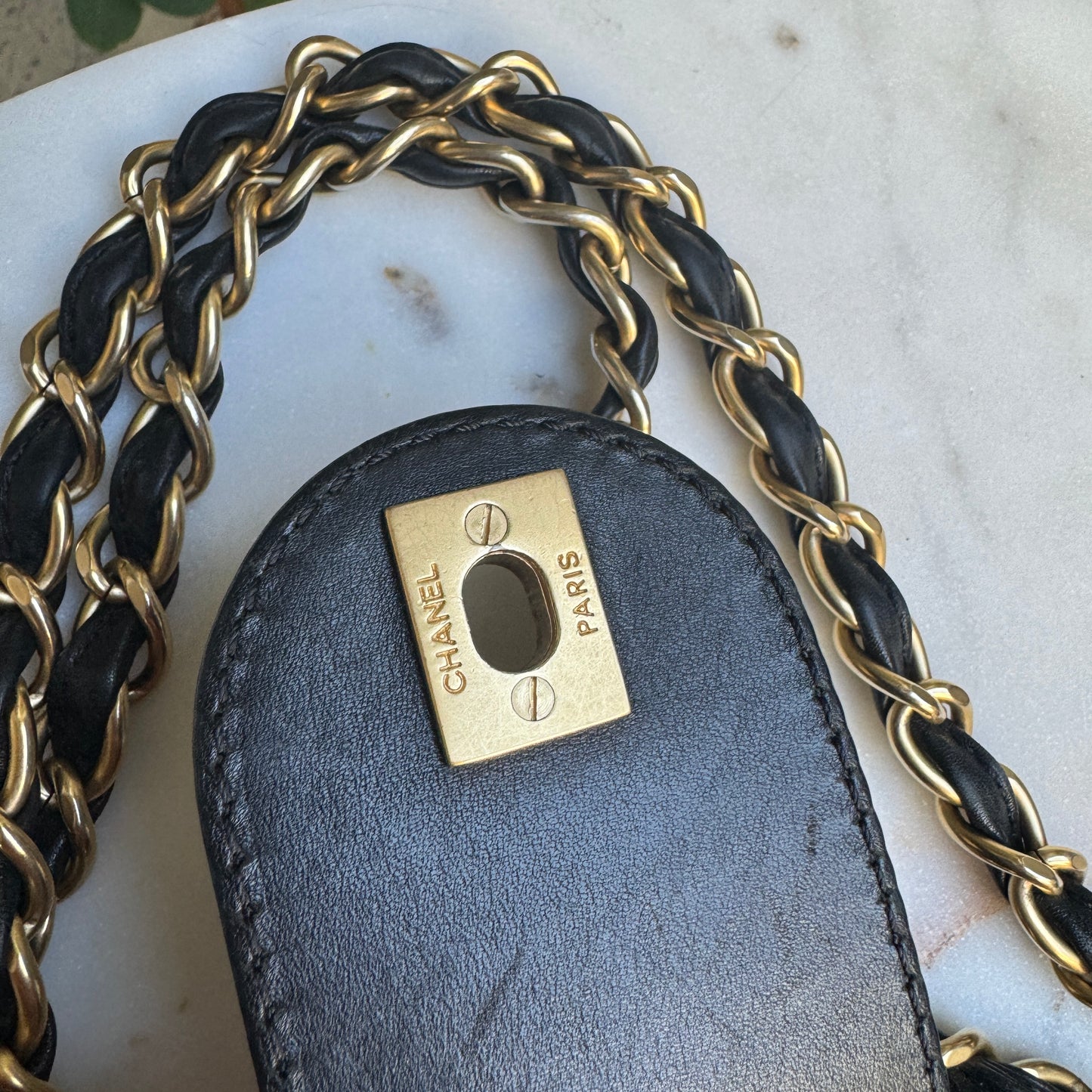 Chanel Raffia Chain Tote