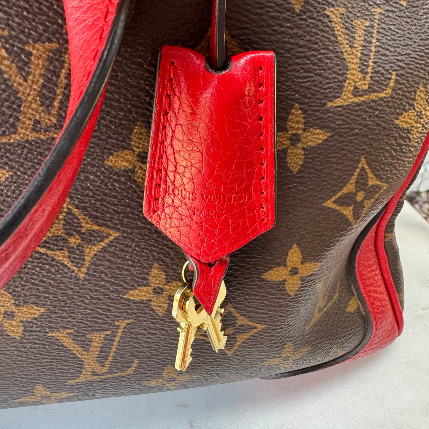 Louis Vuitton Leather and Monogram Canvas Retiro NM