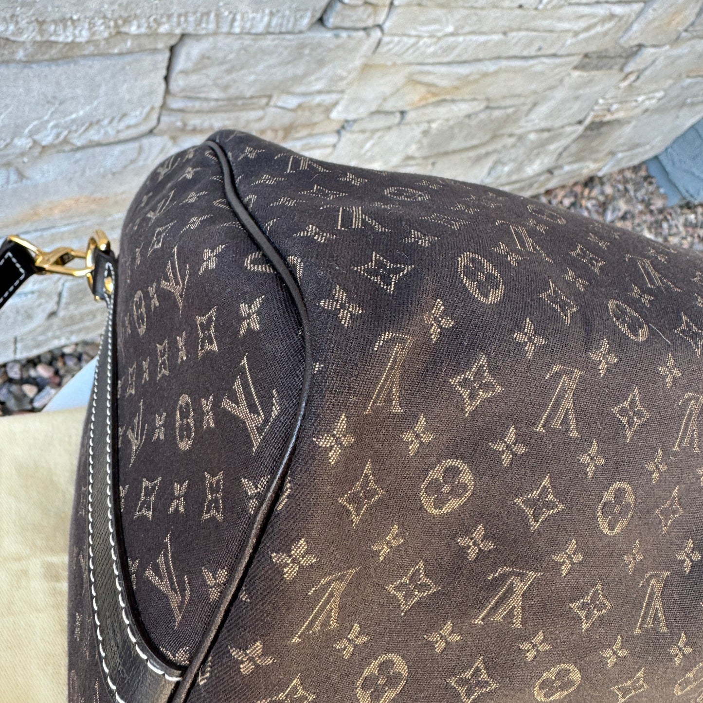 Louis Vuitton Monogram Mini Lin Speedy Bandouliere 30