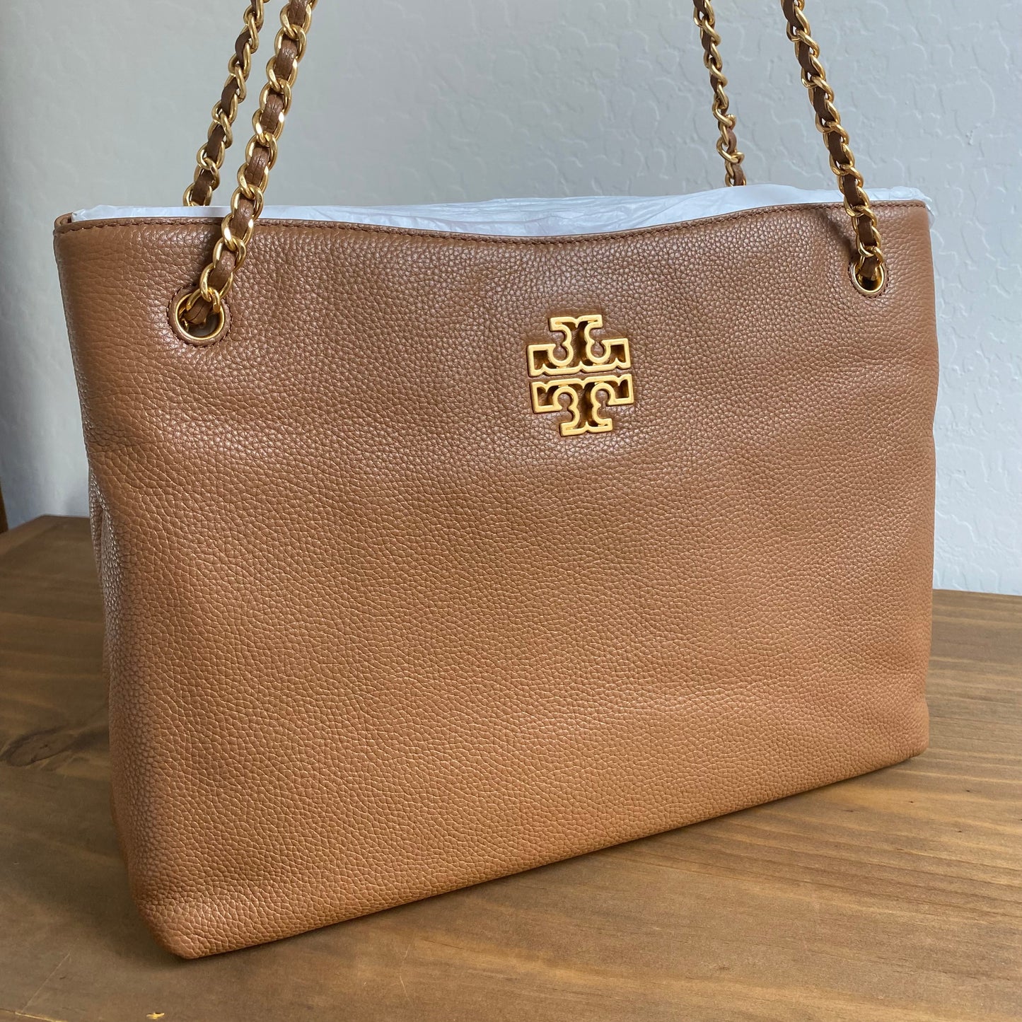 Tory Burch Britten Triple Compartment Leather Tote
