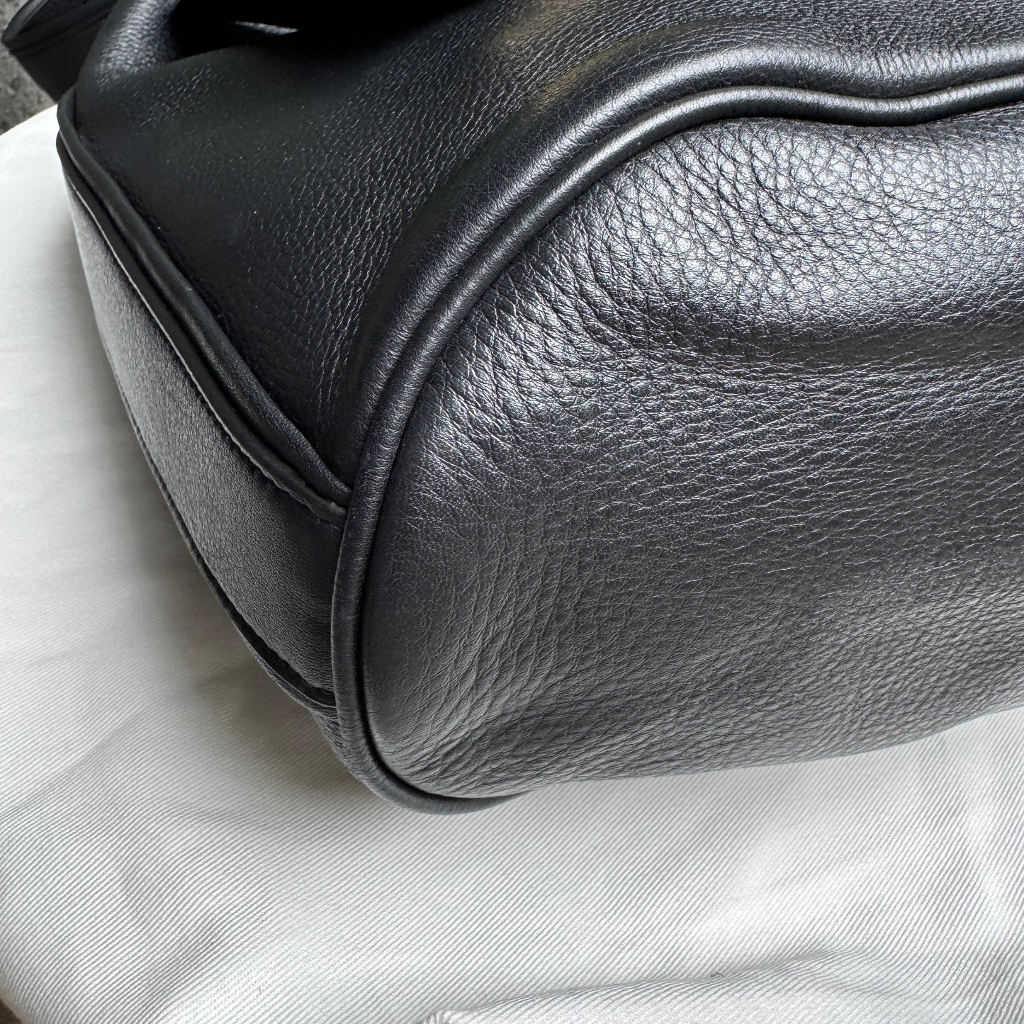 Ferragamo Archive Gancio Leather Hobo