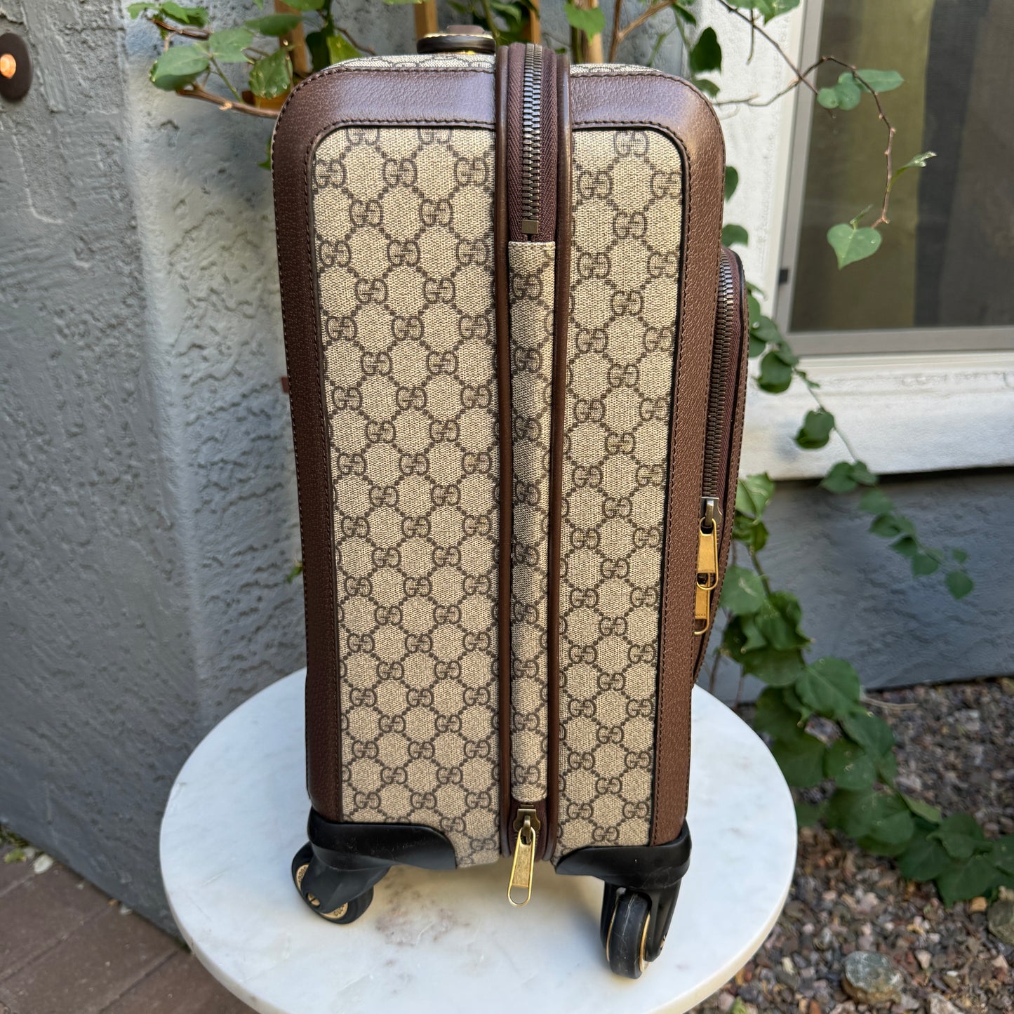Gucci Savoy Small Monogram Trolley Suitcase
