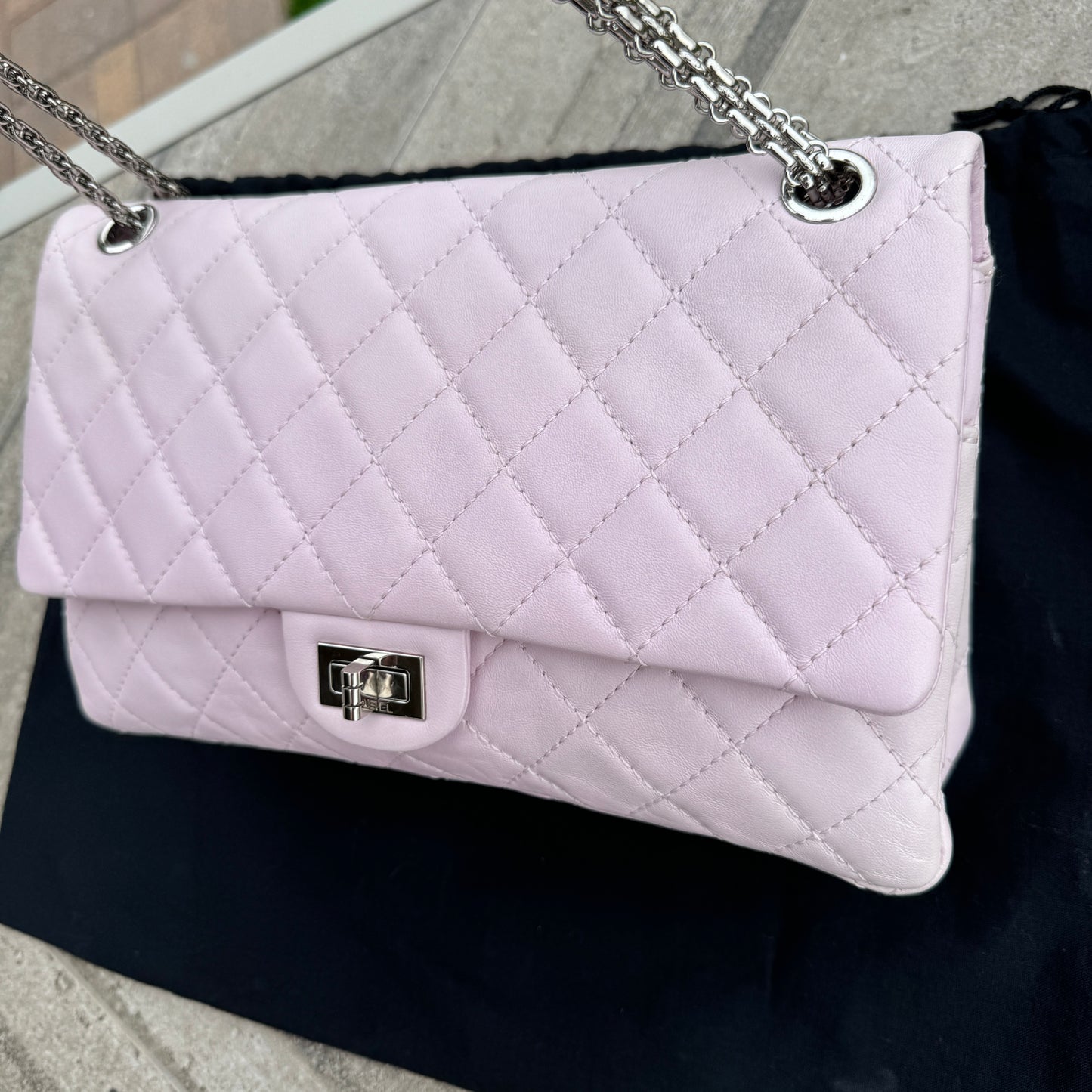 Chanel Reissue 226 Double Flap Calfskin Shoulder Bag
